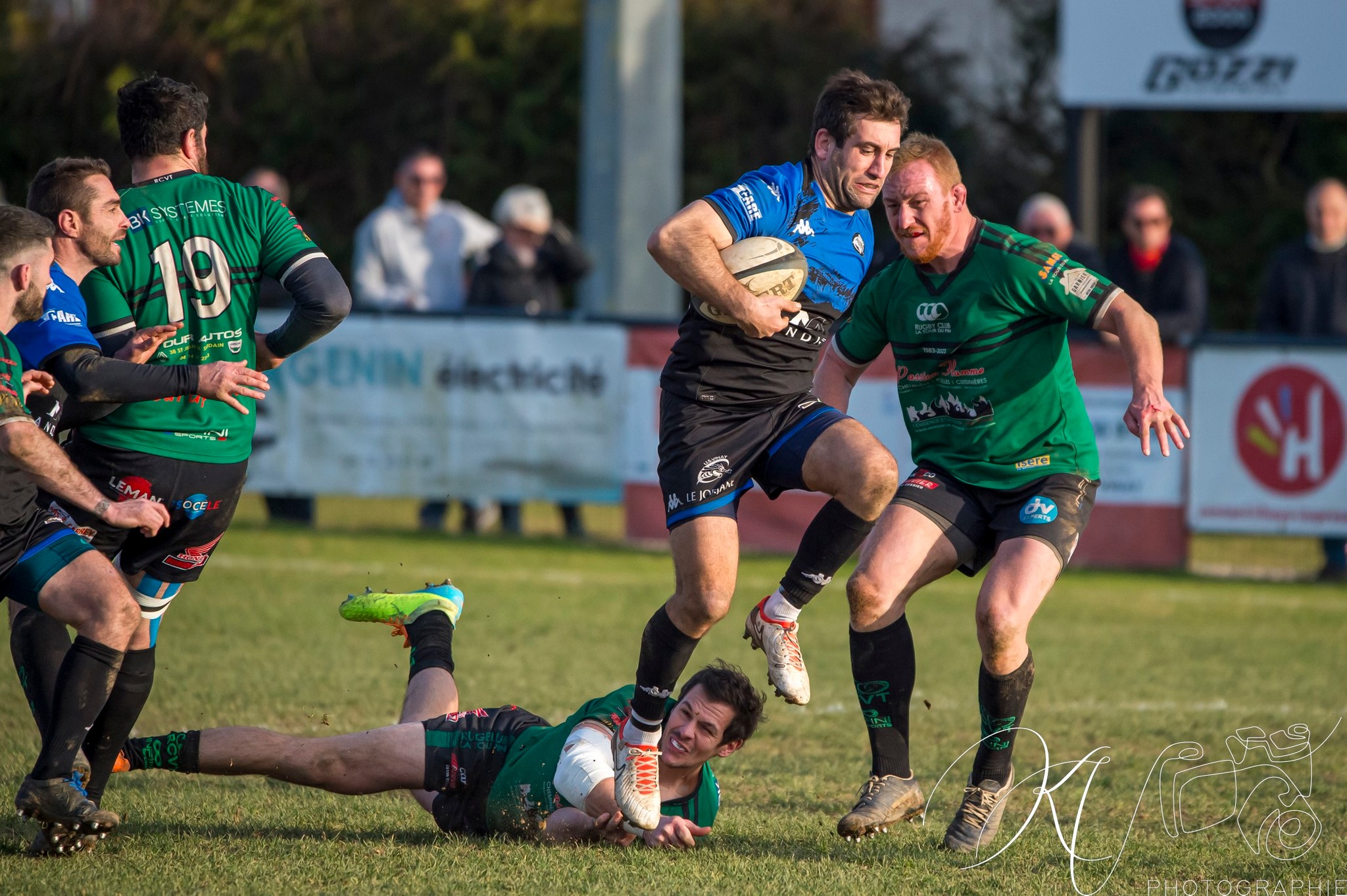  US Vinay - Rugby Club des Vallons de la Tour - Rugby - FED2 2024 - US Vinay (34) vs (25) RC des Vallons de la Tour (#FED224USVVDT01) Photo by: Karine Valentin | Siuxy Sports 2024-01-28