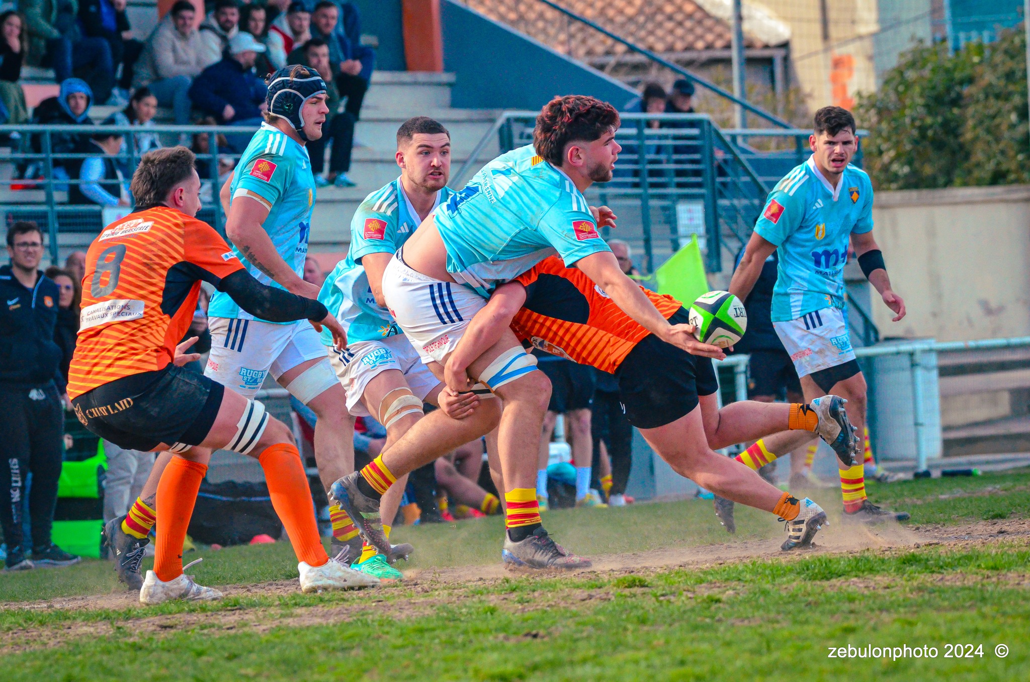  Racing Club Narbonnais - US Arlequins Perpignanais - Rugby - Espoirs - Narbonne vs USAP (#ESP24RCNUSAP02) Photo by: Photo Zebulon | Siuxy Sports 2024-02-17