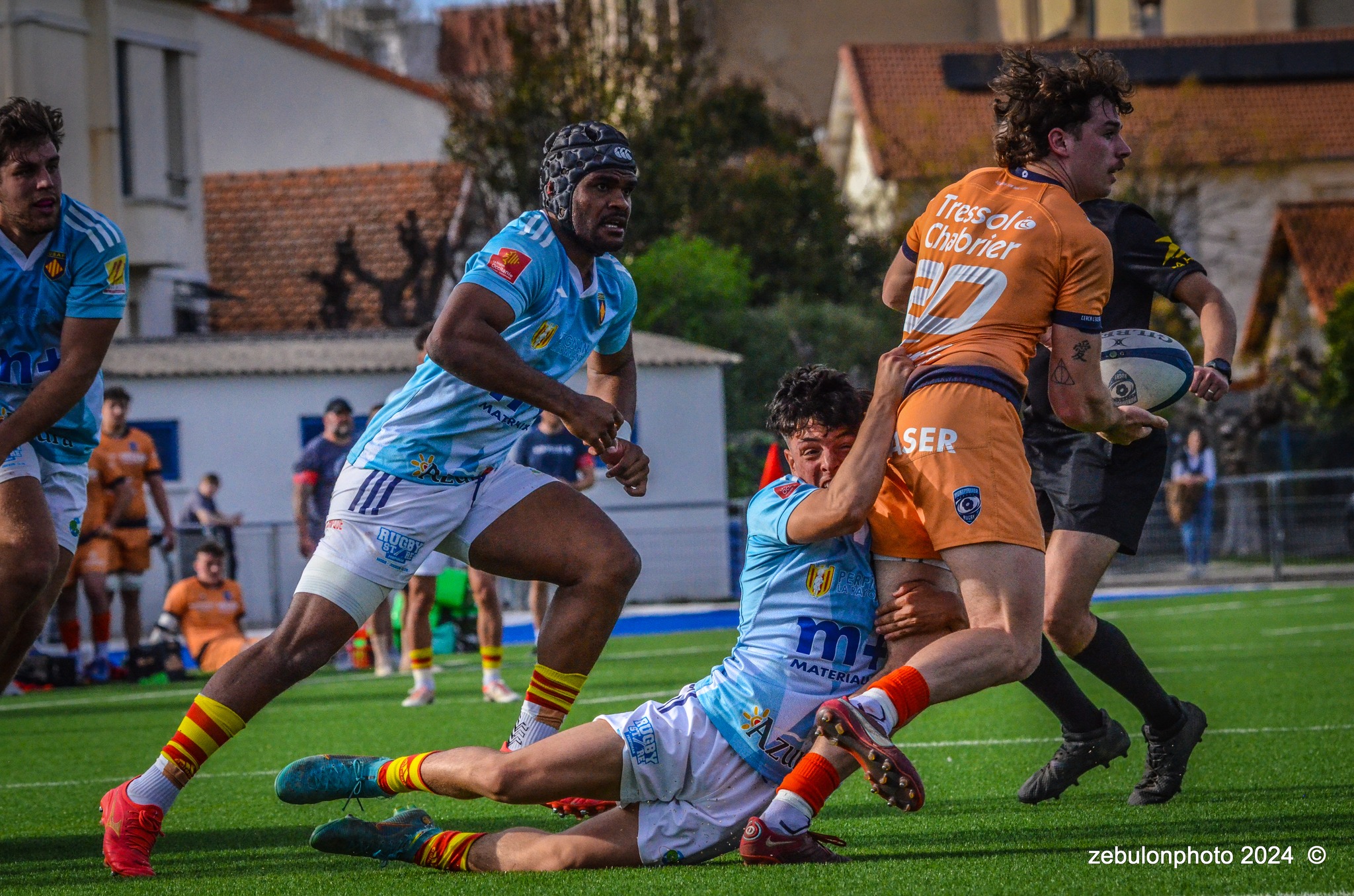  Montpellier Hérault Rugby - US Arlequins Perpignanais - Rugby - 2024 Espoirs - Montpellier (18) vs (7) Perpignan (#ESP24MHRUSAP03) Photo by: Photo Zebulon | Siuxy Sports 2024-03-16