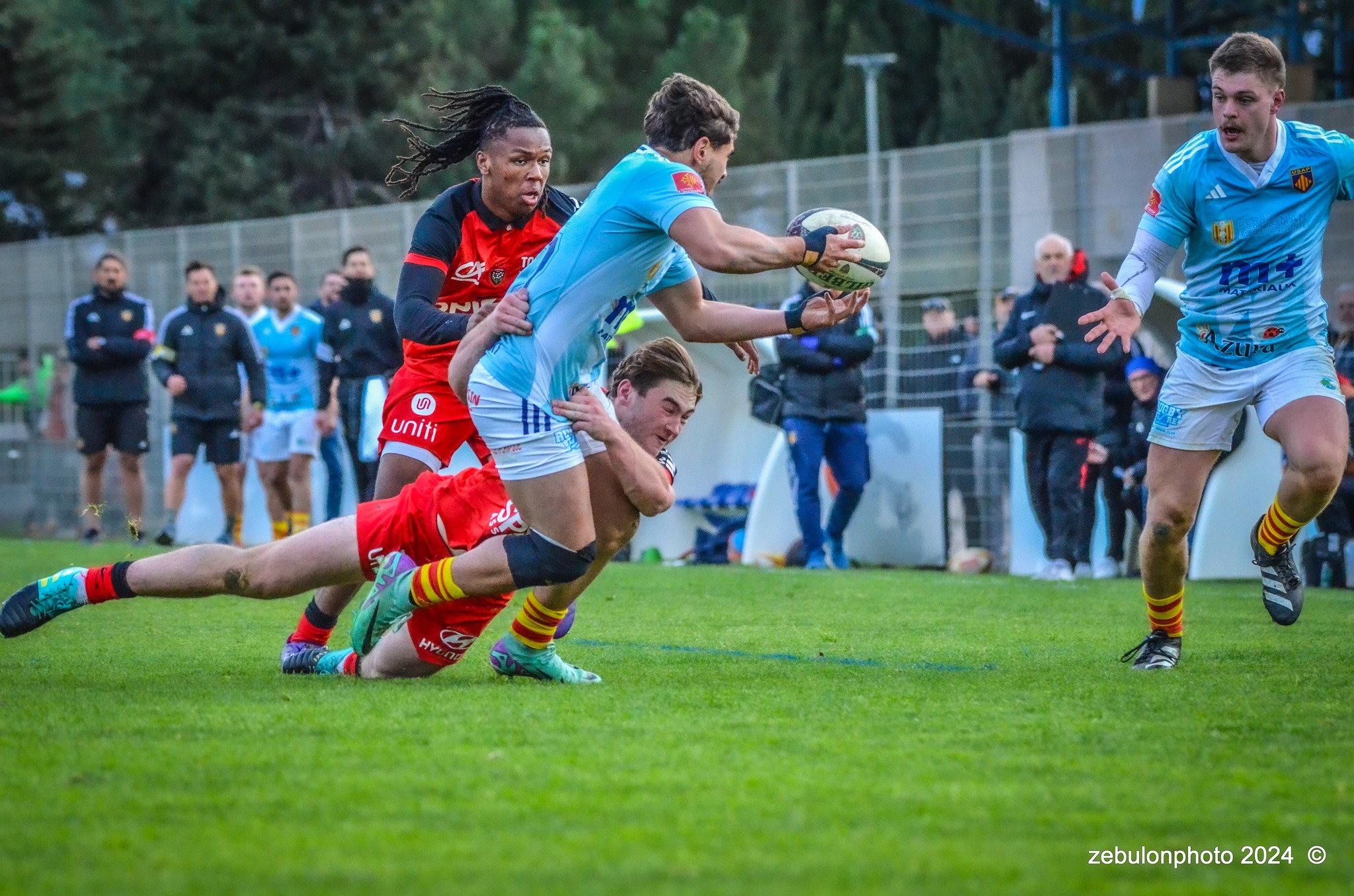  US Arlequins Perpignanais - RC Toulonnais - Rugby - Espoirs - USAP vs RCT (#ESP24USAPRCT02) Photo by: Photo Zebulon | Siuxy Sports 2024-02-10