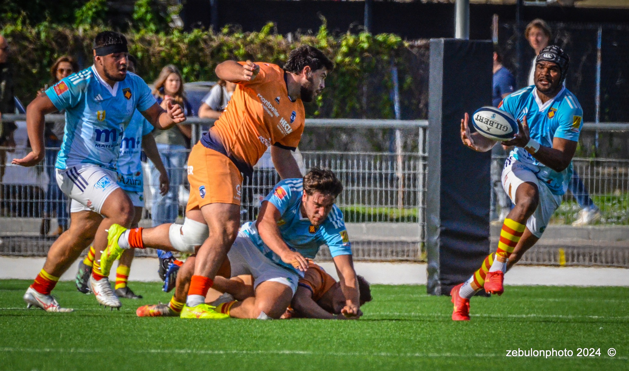  Montpellier Hérault Rugby - US Arlequins Perpignanais - Rugby - 2024 Espoirs - Montpellier (18) vs (7) Perpignan (#ESP24MHRUSAP03) Photo by: Photo Zebulon | Siuxy Sports 2024-03-16