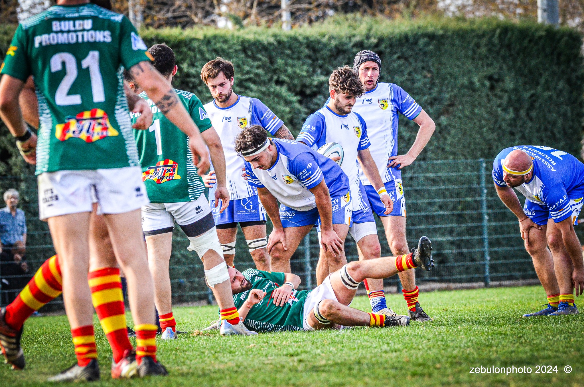  Cabestany Olympique XV - RC Ponteilla - Rugby - FFR Reg3 - Cabestani (15) vs (25) Ponteilla (#FFR24R3CABPON03) Photo by: Photo Zebulon | Siuxy Sports 2024-03-17