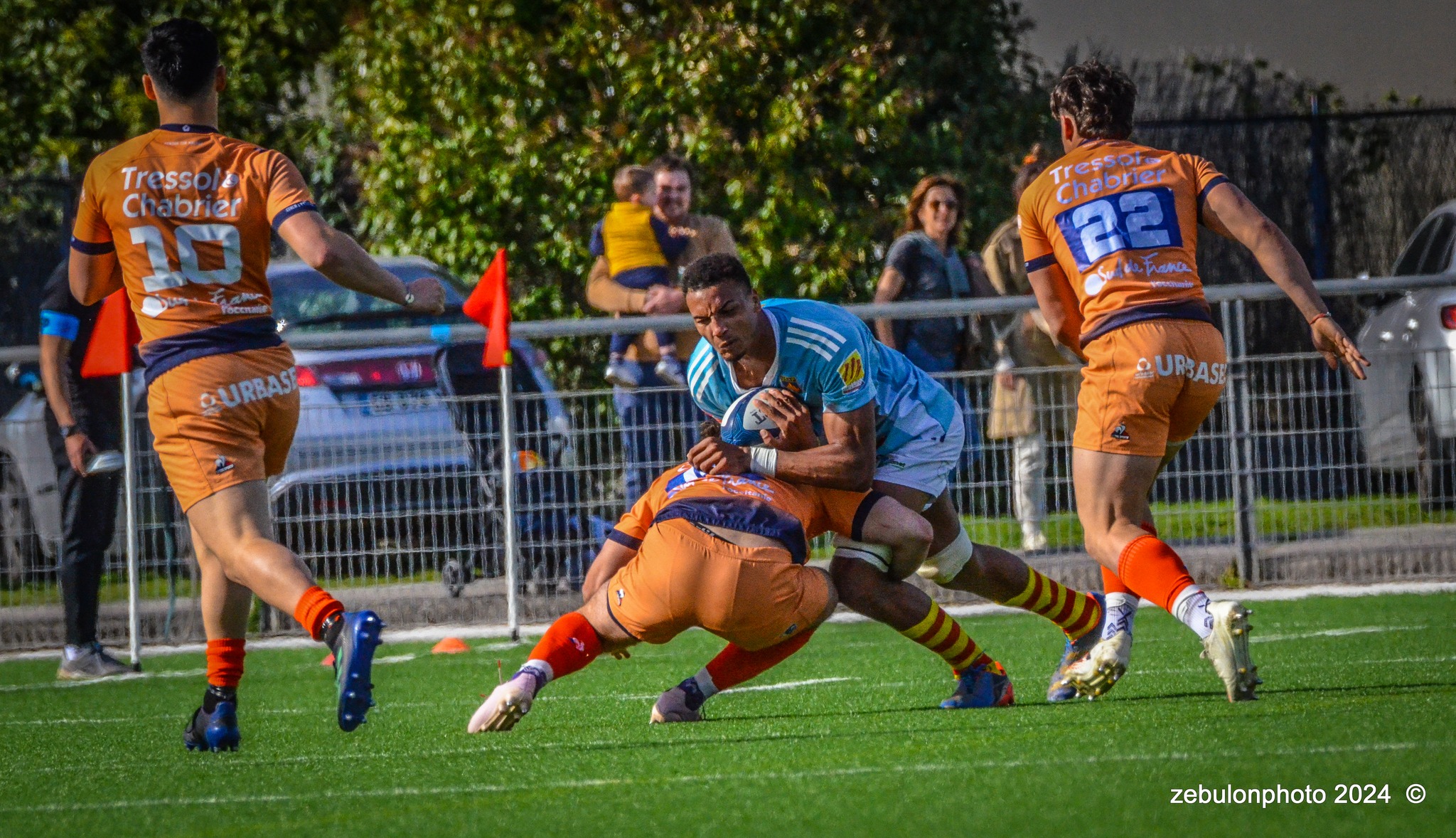 Montpellier Hérault Rugby - US Arlequins Perpignanais - Rugby - 2024 Espoirs - Montpellier (18) vs (7) Perpignan (#ESP24MHRUSAP03) Photo by: Photo Zebulon | Siuxy Sports 2024-03-16