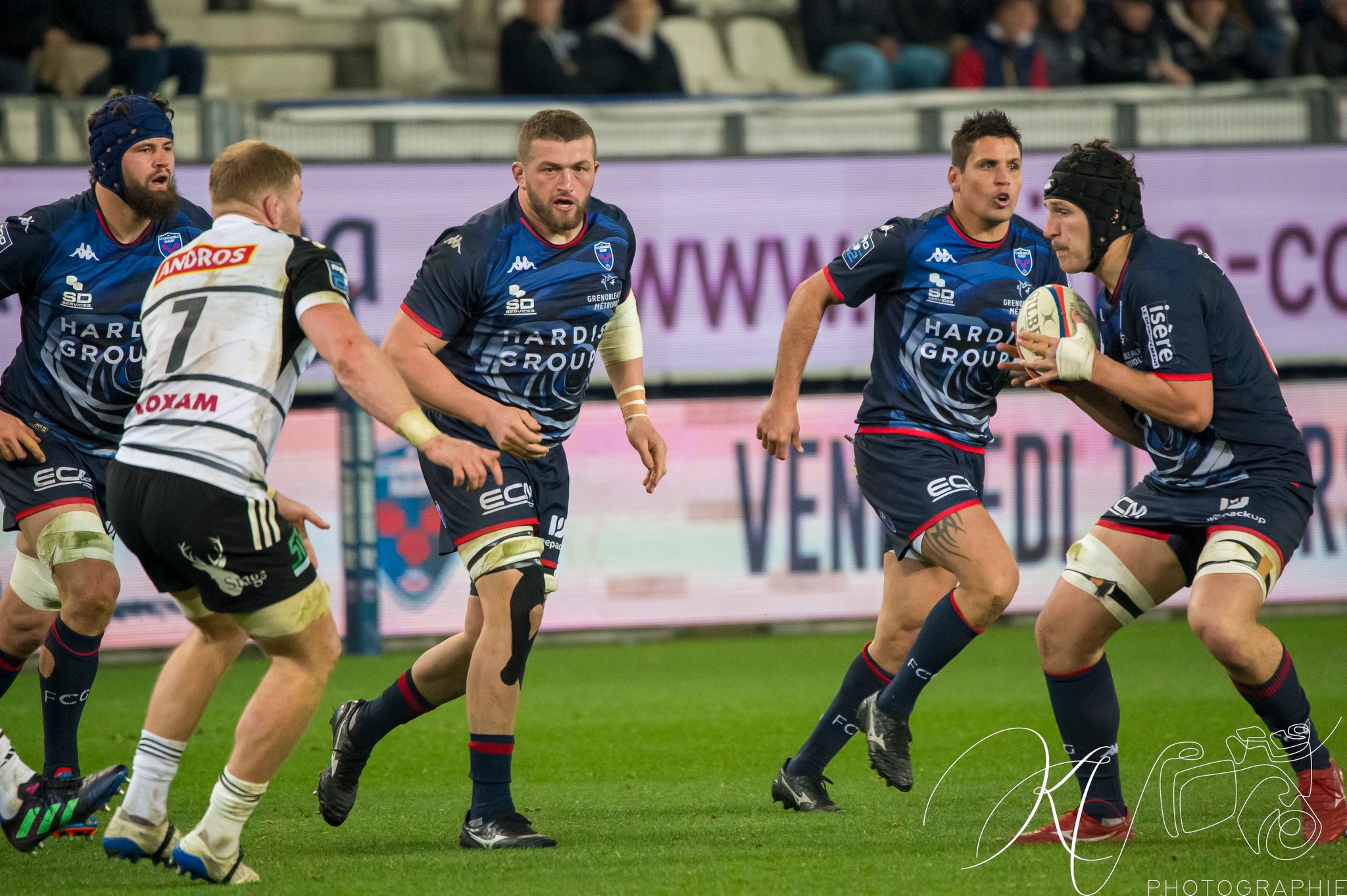 Thomas LAINAULT - José MADEIRA -  FC Grenoble Rugby - CA Brive - Rugby - Pro D2 - FC Grenoble (40) vs (29) CA Brive (#PD224FCGBRI02) Photo by: Karine Valentin | Siuxy Sports 2024-02-15