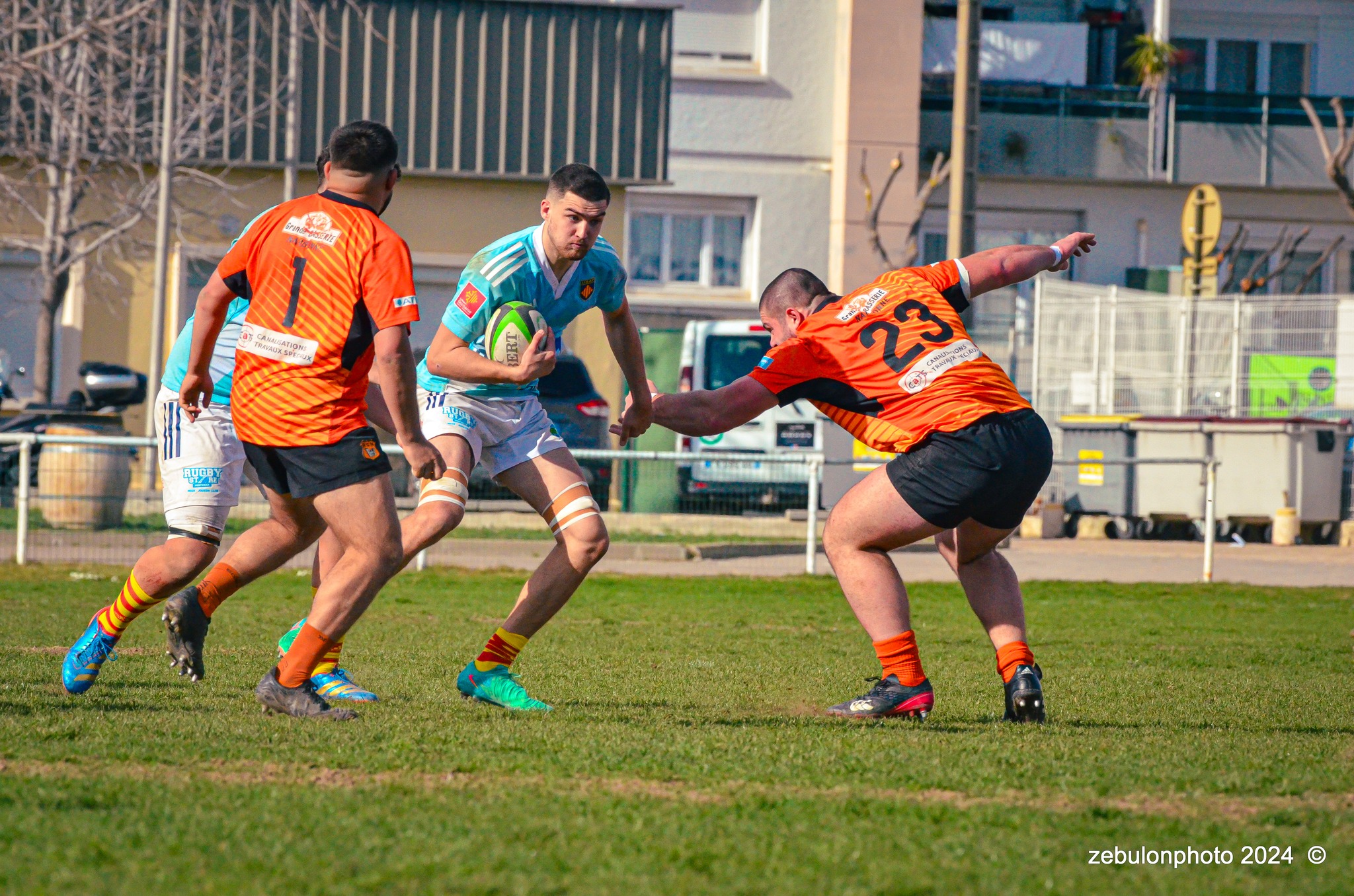  Racing Club Narbonnais - US Arlequins Perpignanais - Rugby - Espoirs - Narbonne vs USAP (#ESP24RCNUSAP02) Photo by: Photo Zebulon | Siuxy Sports 2024-02-17