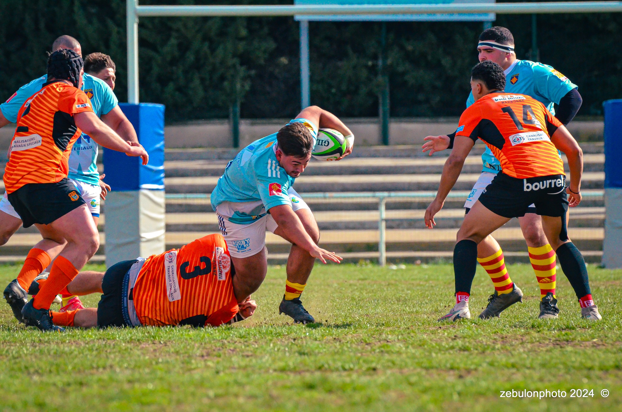  Racing Club Narbonnais - US Arlequins Perpignanais - Rugby - Espoirs - Narbonne vs USAP (#ESP24RCNUSAP02) Photo by: Photo Zebulon | Siuxy Sports 2024-02-17