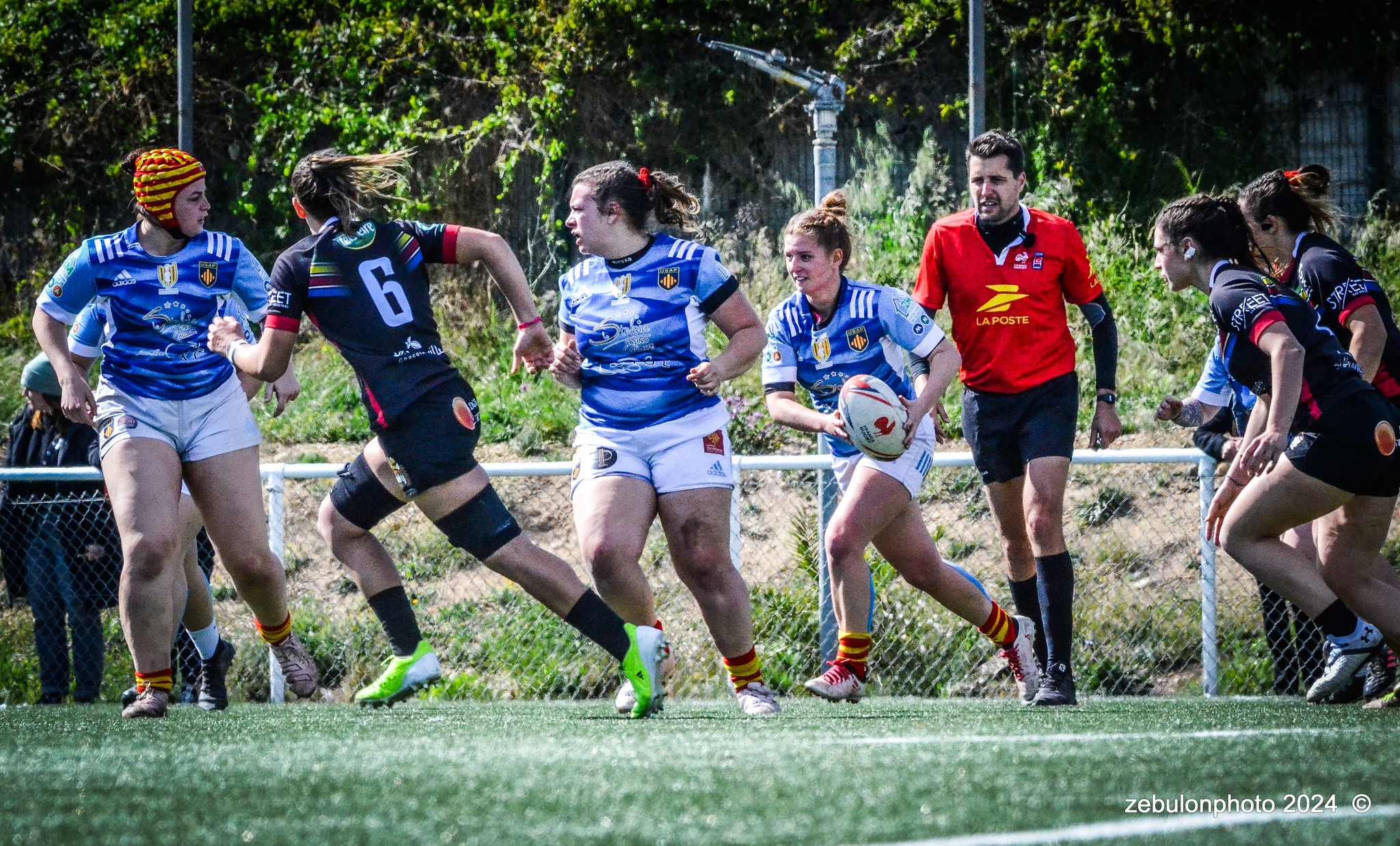  US Arlequins Perpignanais - RC Toulonnais - Rugby - FFR 2024 - Fed 2 Fém - USAP XV (5) vs (10) Toulon    (#FFR24F2FPERTOU03) Photo by: Photo Zebulon | Siuxy Sports 2024-03-31