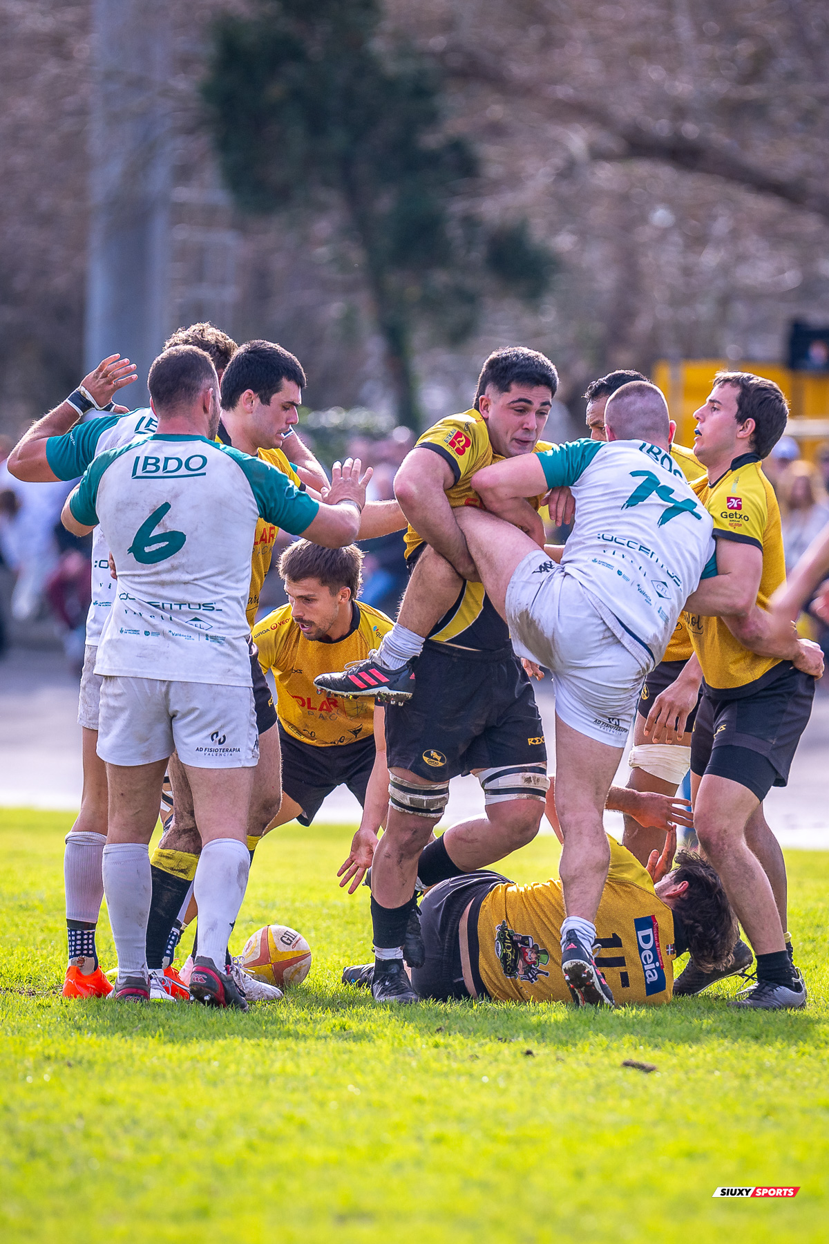 Kerman PASTOR AYO - Juan Cruz RODRIGUEZ HERRERA -  Getxo Artea Rugby Taldea - Rugby Club Valencia - Rugby - FER 2024 - DHB - Getxo RT (14) vs (16) Valencia RC (#FER24DHBGRTVRC01) Photo by: Fredy Monfoto | Siuxy Sports 2024-01-28