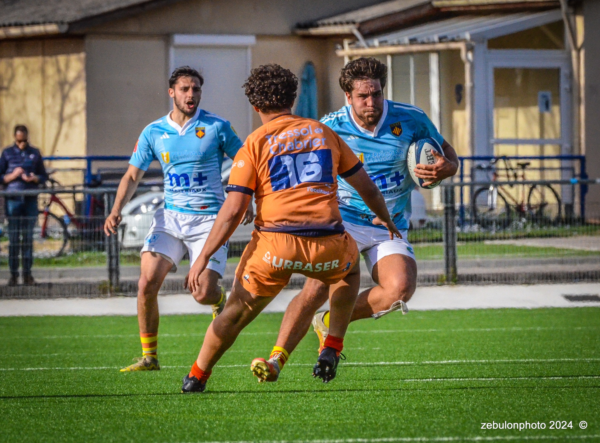  Montpellier Hérault Rugby - US Arlequins Perpignanais - Rugby - 2024 Espoirs - Montpellier (18) vs (7) Perpignan (#ESP24MHRUSAP03) Photo by: Photo Zebulon | Siuxy Sports 2024-03-16