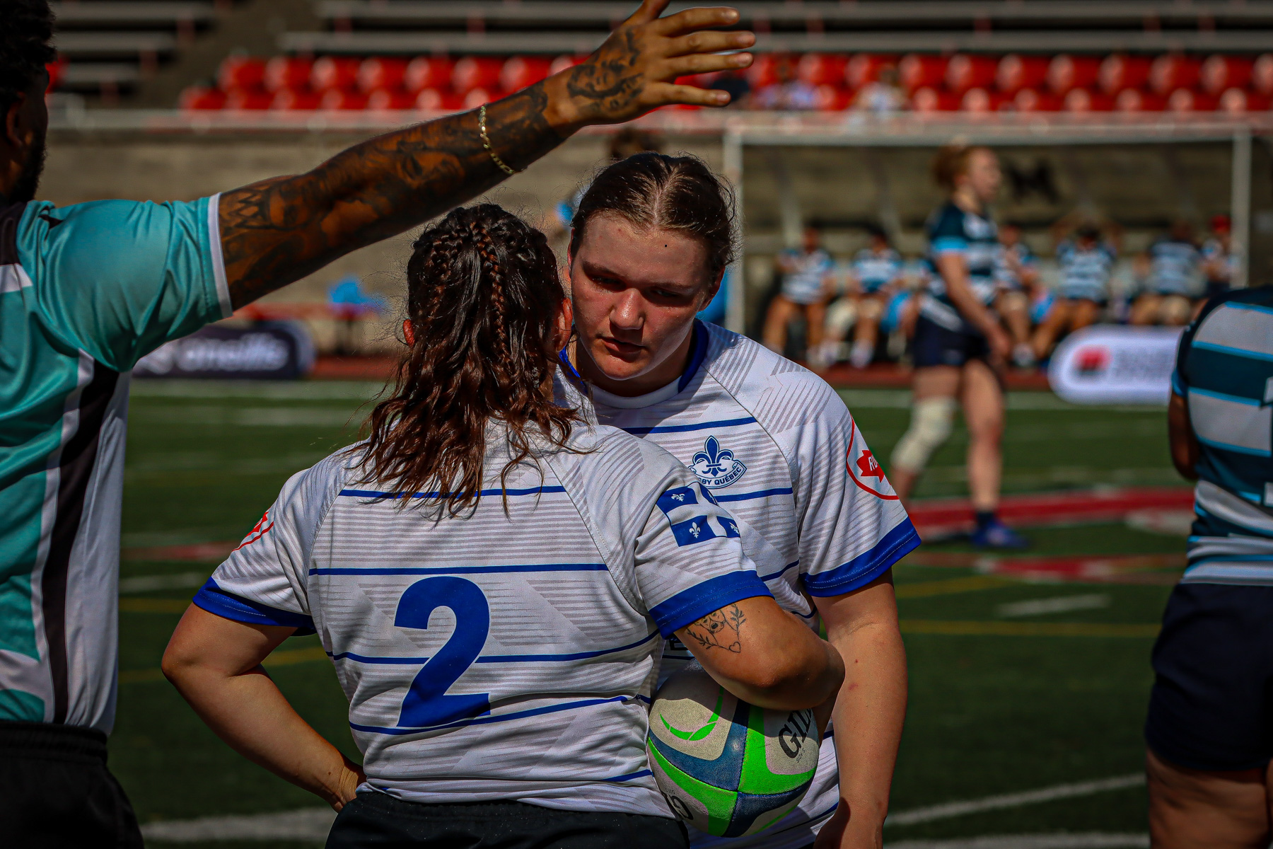  Équipe féminine - Rugby Québec - Ontario Blues (w) - Rugby - QORC-CROQ 2024 - FINALS - QUÉBEC EST (37) VS (13) ONTARIO EST - 1ST POSITION - Reel Mayarts (#QORC24QCEONE16) Photo by: Photo Mayarts | Siuxy Sports 2024-06-01