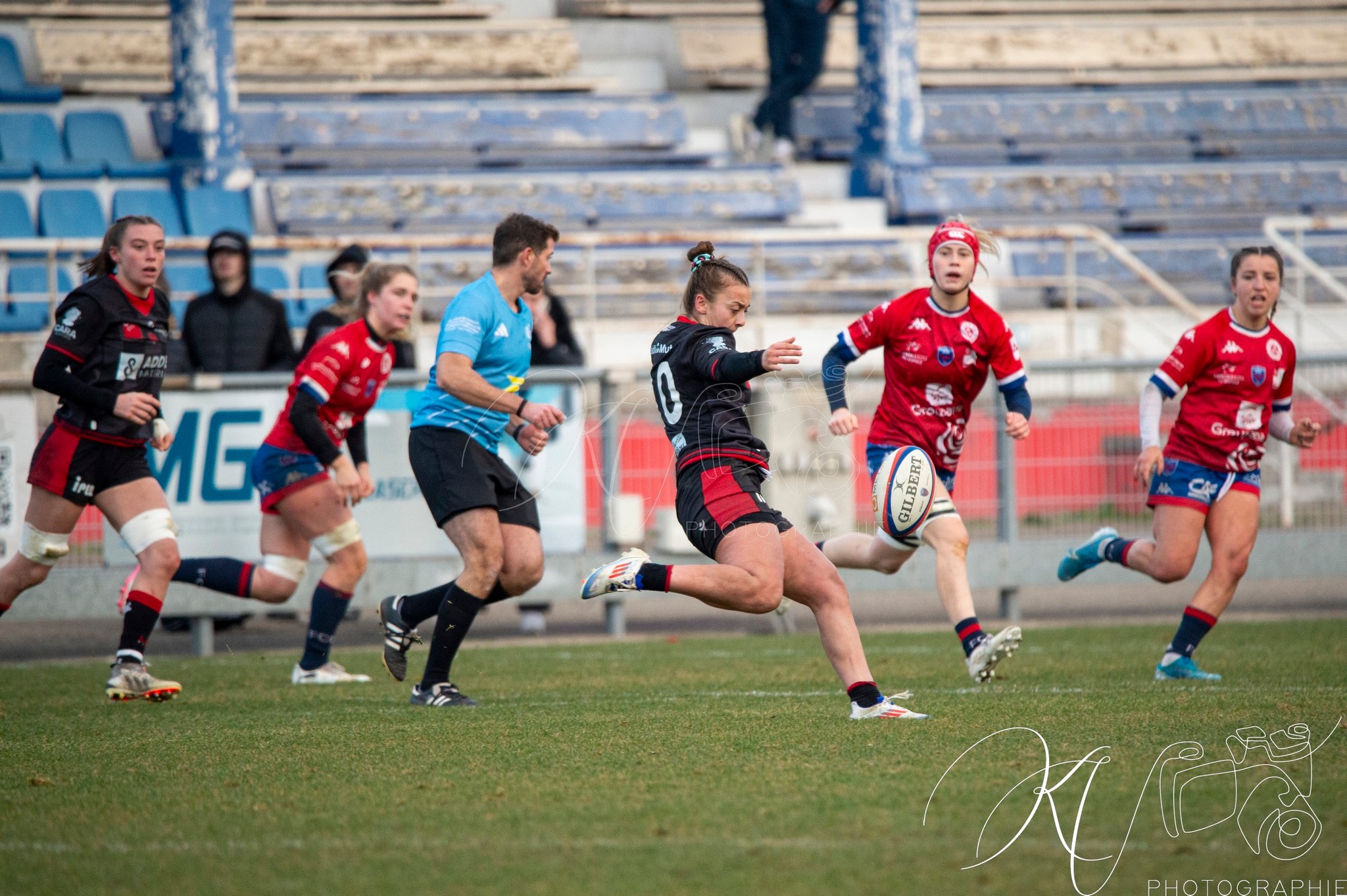  FC Grenoble Rugby - Lyon Olympique Universitaire - Rugby - FFR 2024 - Elite 1 Fém - FCG Amazones (8) vs (5) LOU (#FFR24E1FFCGLOU12) Photo by: Karine Valentin | Siuxy Sports 2024-12-14