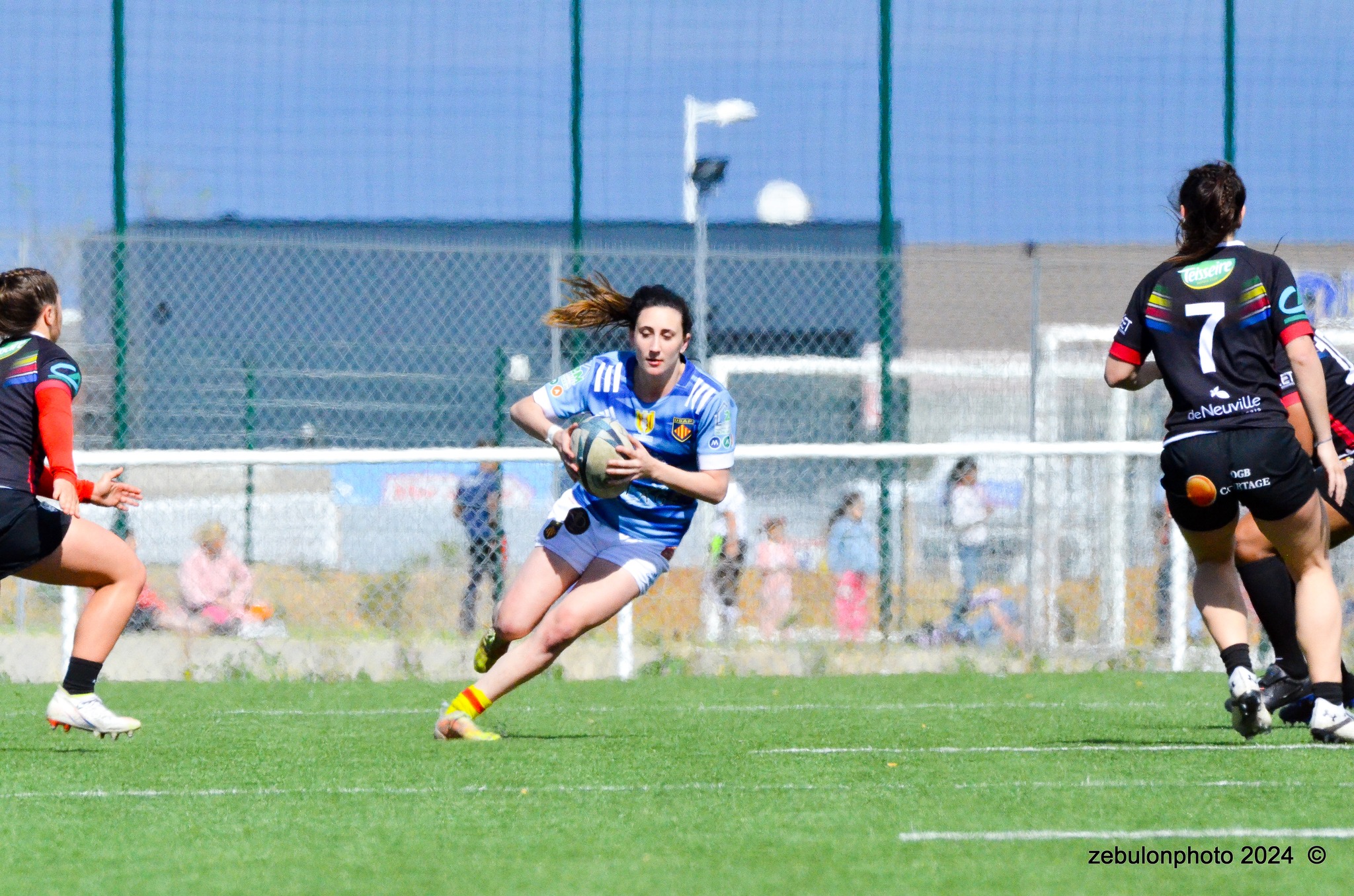  US Arlequins Perpignanais - RC Toulonnais - Rugby - FFR 2024 - Fed 2 Fém - USAP XV (5) vs (10) Toulon    (#FFR24F2FPERTOU03) Photo by: Photo Zebulon | Siuxy Sports 2024-03-31