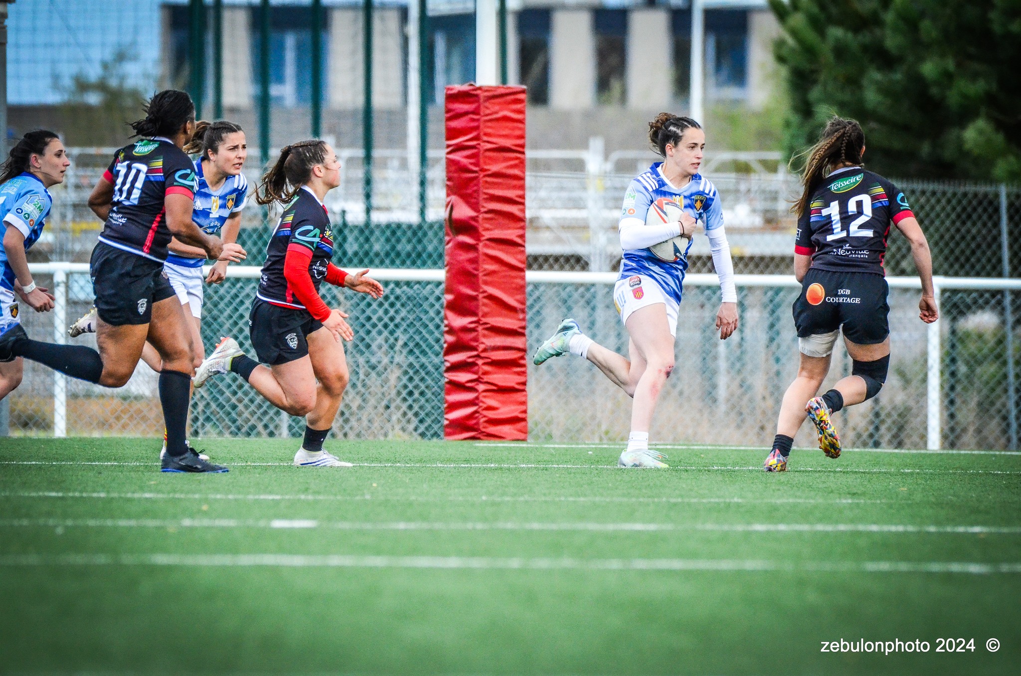  US Arlequins Perpignanais - RC Toulonnais - Rugby - FFR 2024 - Fed 2 Fém - USAP XV (5) vs (10) Toulon    (#FFR24F2FPERTOU03) Photo by: Photo Zebulon | Siuxy Sports 2024-03-31
