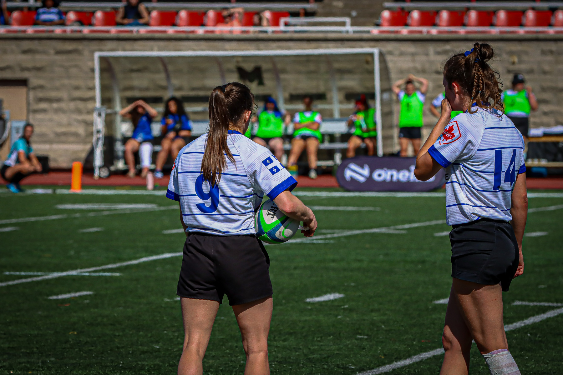  Équipe féminine - Rugby Québec - Ontario Blues (w) - Rugby - QORC-CROQ 2024 - FINALS - QUÉBEC EST (37) VS (13) ONTARIO EST - 1ST POSITION - Reel Mayarts (#QORC24QCEONE16) Photo by: Photo Mayarts | Siuxy Sports 2024-06-01