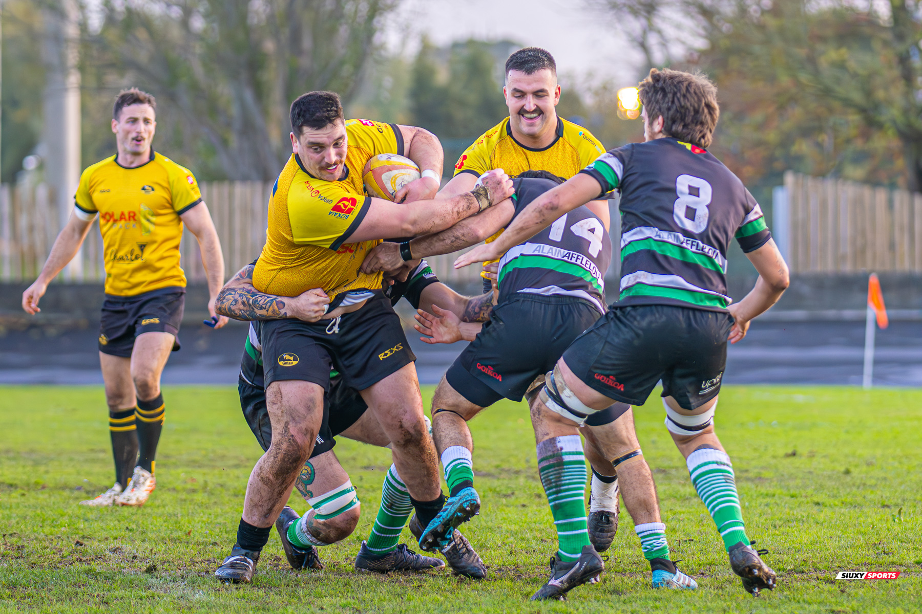 Jon Ander CALVO DE LA QUINTANA - Angus RILEY KEEFE -  Getxo Artea Rugby Taldea - La Única Rugby Taldea - Rugby - FER 2024 - DHB - Getxo RT (91) vs (0) La Unica RT (#FER24DHBGRTLUR11) Photo by: Fredy Monfoto | Siuxy Sports 2023-11-04