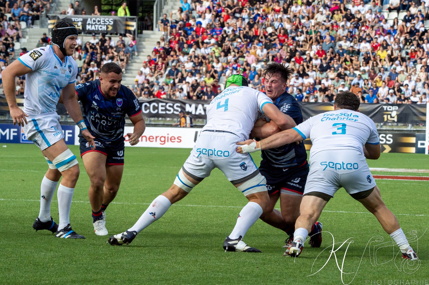  FC Grenoble Rugby - Montpellier Hérault Rugby - Rugby - FFR - 2024 - Access Match -  FC Grenoble (18) vs (20) Montpellier (#FFR24FCGMHR06) Photo by: Karine Valentin | Siuxy Sports 2024-06-16