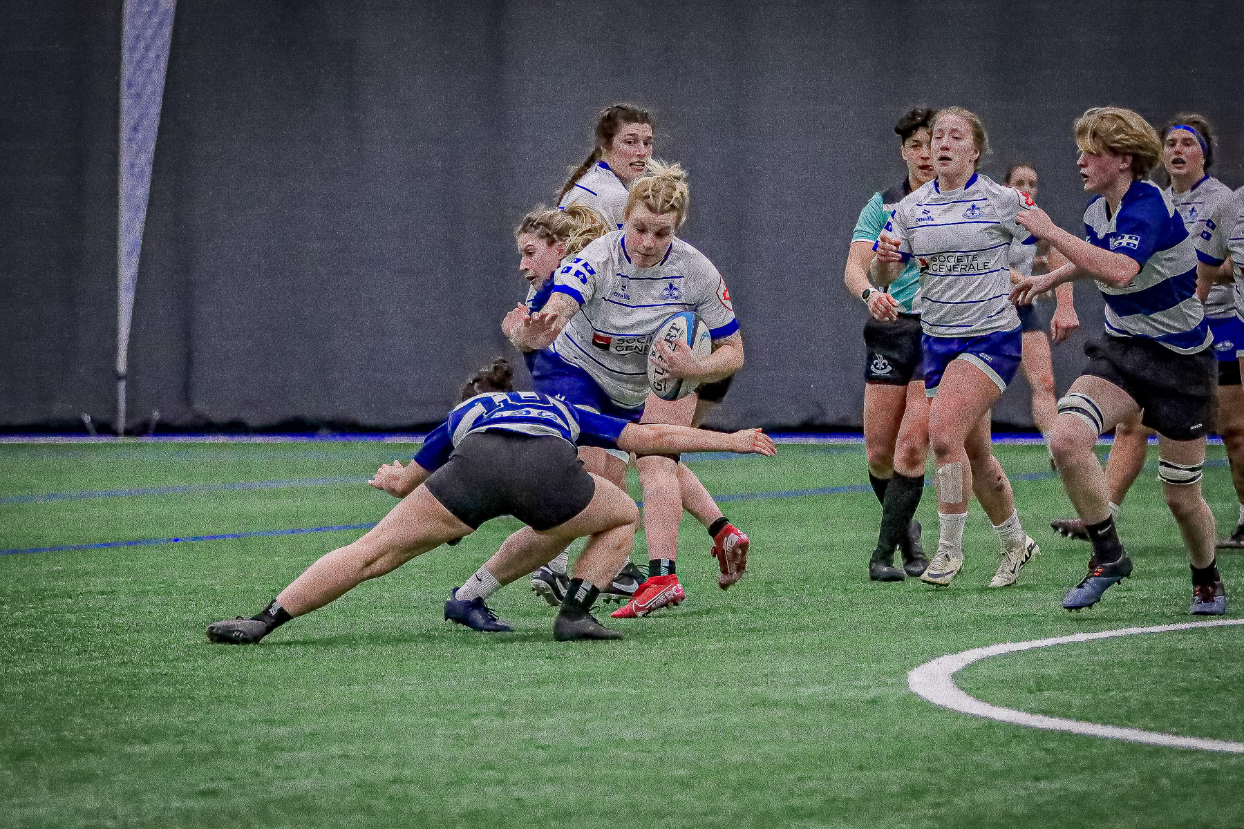 Emilie P. BELANGER - Isabelle CRONIER - Emma GALLAGHER - Carolane LARIVIÈRE - Mahalia ROBINSON -  Équipe féminine - Rugby Québec -  - Rugby - QORC-CROQ 2024 - Québec Est (22) vs (16) Québec Ouest  (#RQ24CROQESTOUE04) Photo by: Photo Mayarts | Siuxy Sports 2024-04-01