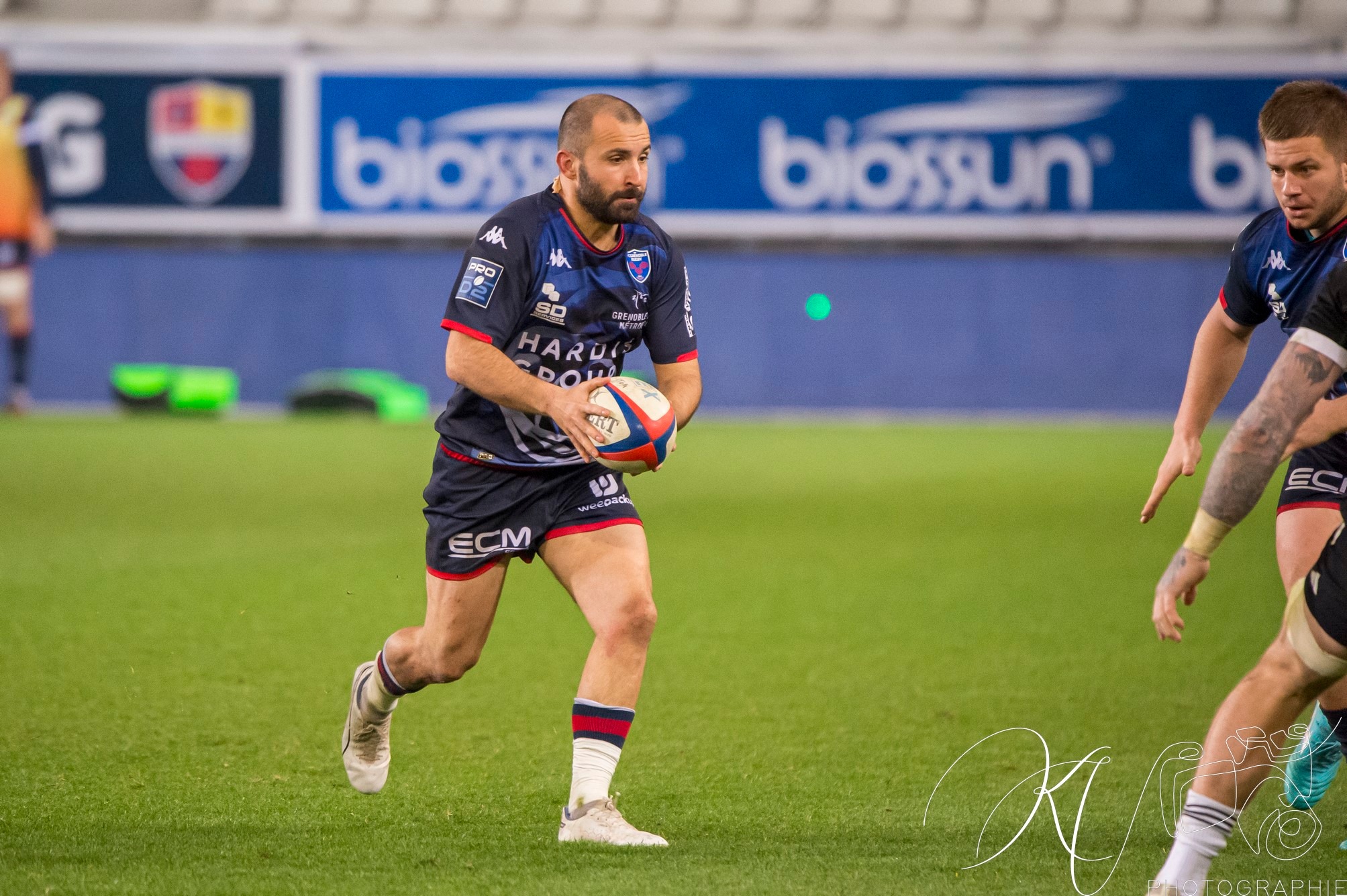 Eric ESCANDE - Mathis SARRAGALLET -  FC Grenoble Rugby - CA Brive - Rugby - Pro D2 - FC Grenoble (40) vs (29) CA Brive (#PD224FCGBRI02) Photo by: Karine Valentin | Siuxy Sports 2024-02-15
