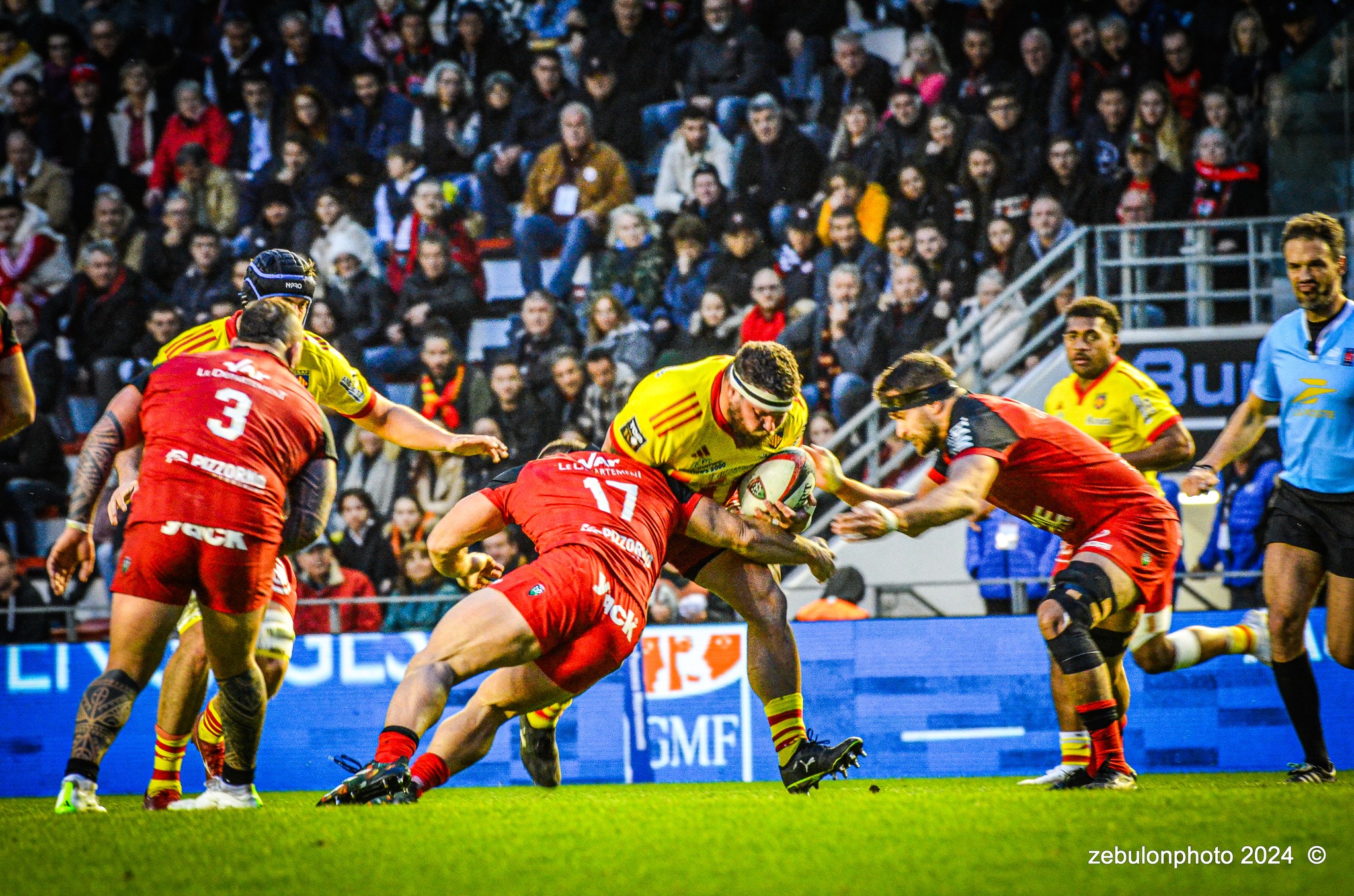  RC Toulonnais - US Arlequins Perpignanais - Rugby - TOP 14 - Toulon (44) vs (22) Perpignan (#TOP1424RCTUSAP03) Photo by: Photo Zebulon | Siuxy Sports 2024-03-02