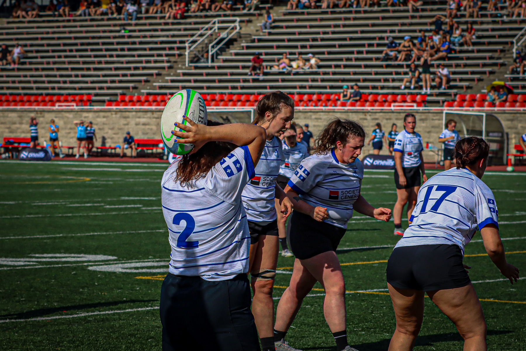  Équipe féminine - Rugby Québec - Ontario Blues (w) - Rugby - QORC-CROQ 2024 - FINALS - QUÉBEC EST (37) VS (13) ONTARIO EST - 1ST POSITION - Reel Mayarts (#QORC24QCEONE16) Photo by: Photo Mayarts | Siuxy Sports 2024-06-01