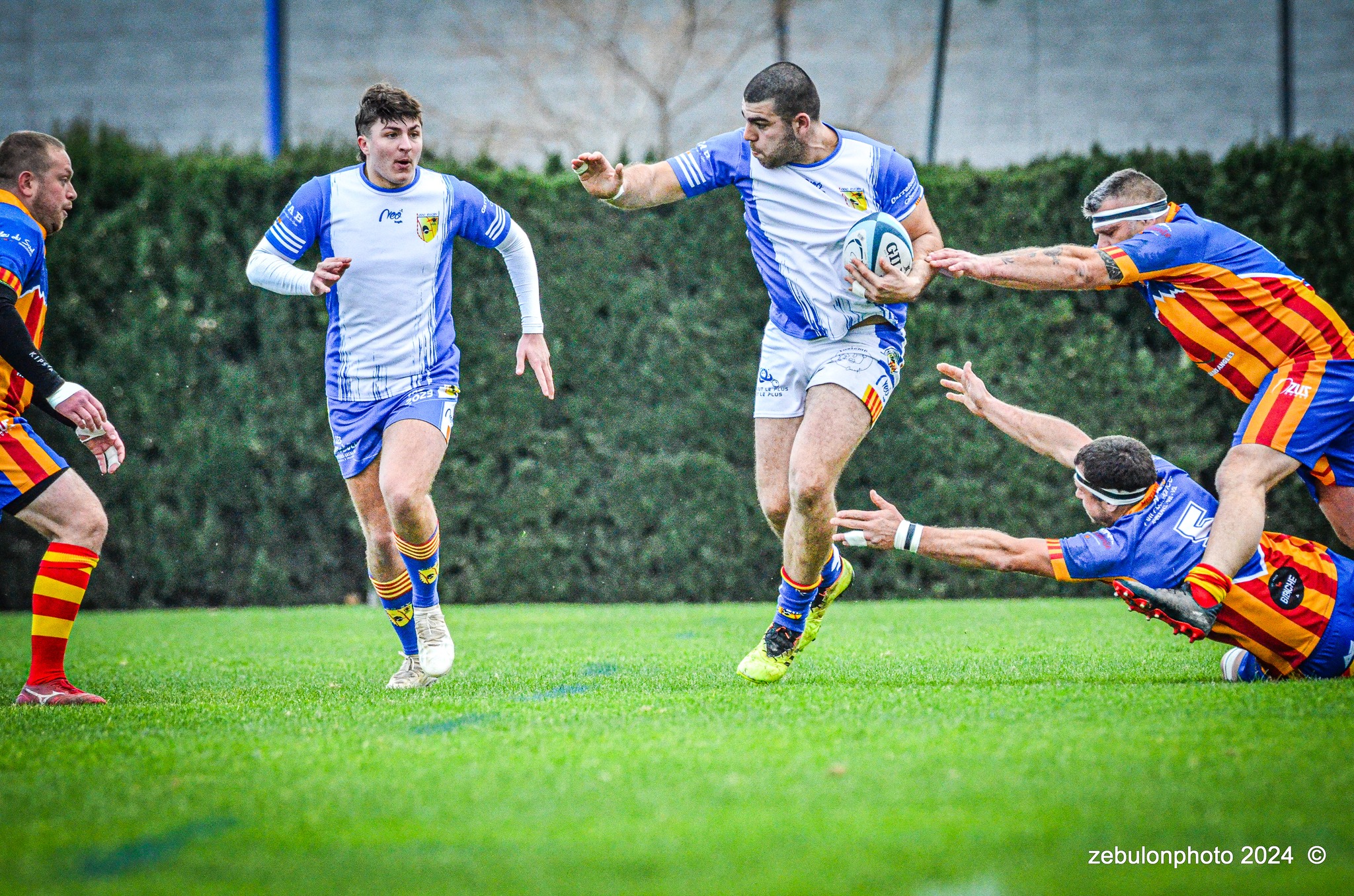  Cabestany Olympique XV - Rugby Athlétique Cerdagne Capcir - Rugby - Ligue Occitanie - Cabestany vs Cerdagne Capcir (#LO24CABRACC01) Photo by: Photo Zebulon | Siuxy Sports 2024-01-27