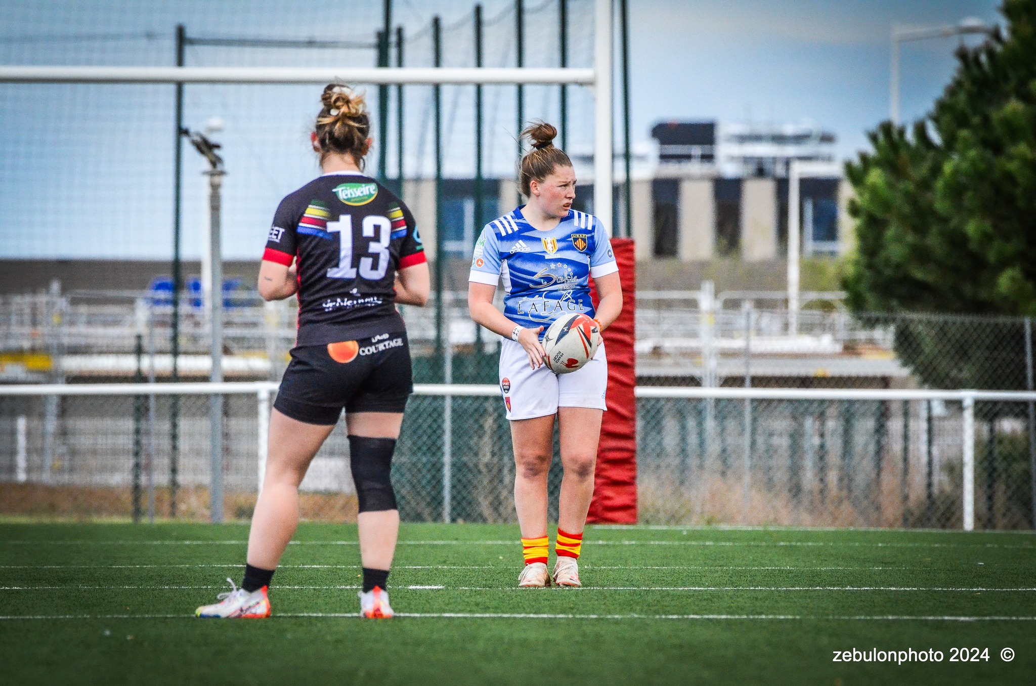  US Arlequins Perpignanais - RC Toulonnais - Rugby - FFR 2024 - Fed 2 Fém - USAP XV (5) vs (10) Toulon    (#FFR24F2FPERTOU03) Photo by: Photo Zebulon | Siuxy Sports 2024-03-31