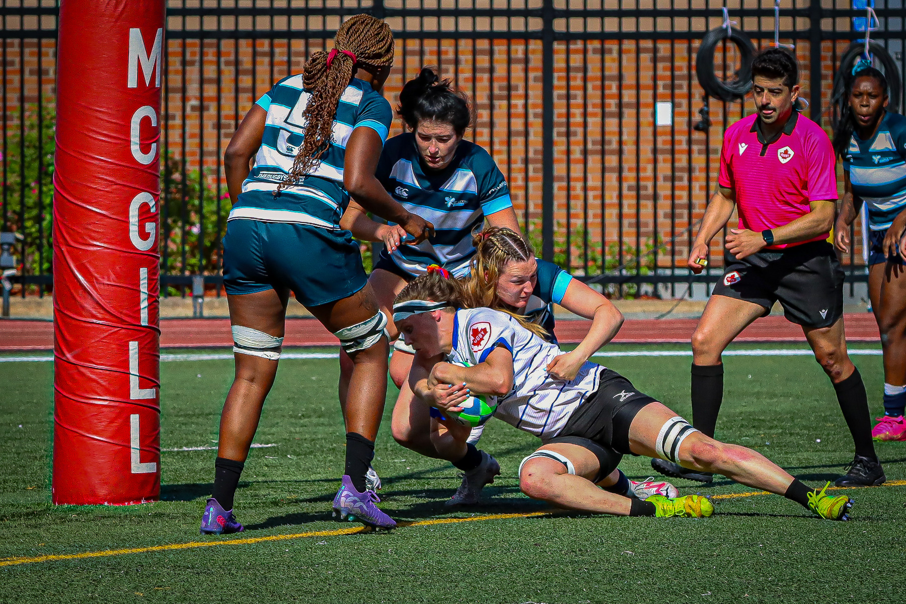  Équipe féminine - Rugby Québec - Ontario Blues (w) - Rugby - QORC-CROQ 2024 - FINALS - QUÉBEC EST (37) VS (13) ONTARIO EST - 1ST POSITION - Reel Mayarts (#QORC24QCEONE16) Photo by: Photo Mayarts | Siuxy Sports 2024-06-01