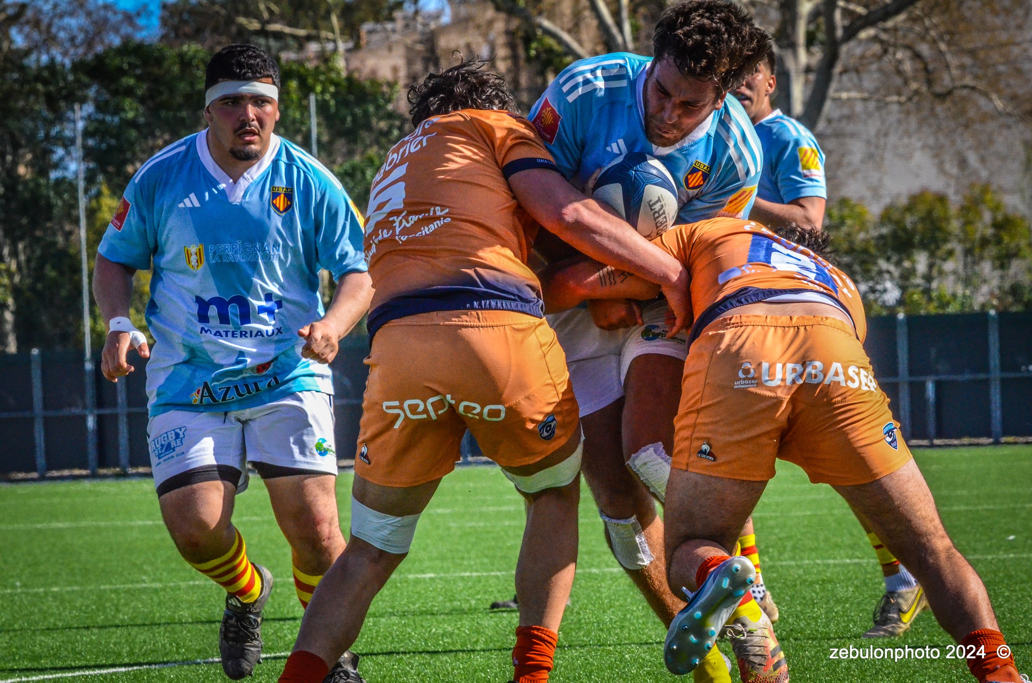  Montpellier Hérault Rugby - US Arlequins Perpignanais - Rugby - 2024 Espoirs - Montpellier (18) vs (7) Perpignan (#ESP24MHRUSAP03) Photo by: Photo Zebulon | Siuxy Sports 2024-03-16