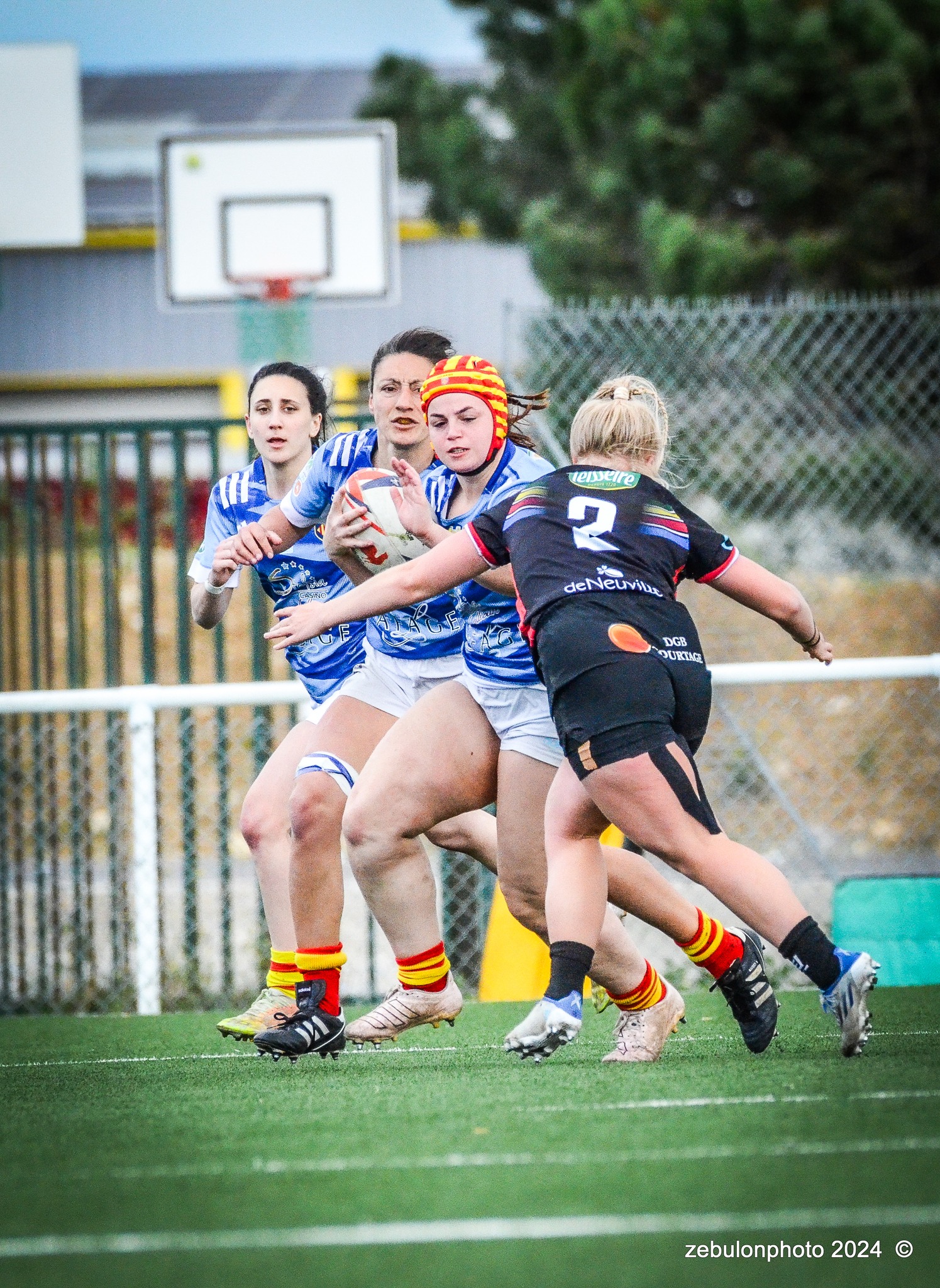  US Arlequins Perpignanais - RC Toulonnais - Rugby - FFR 2024 - Fed 2 Fém - USAP XV (5) vs (10) Toulon    (#FFR24F2FPERTOU03) Photo by: Photo Zebulon | Siuxy Sports 2024-03-31