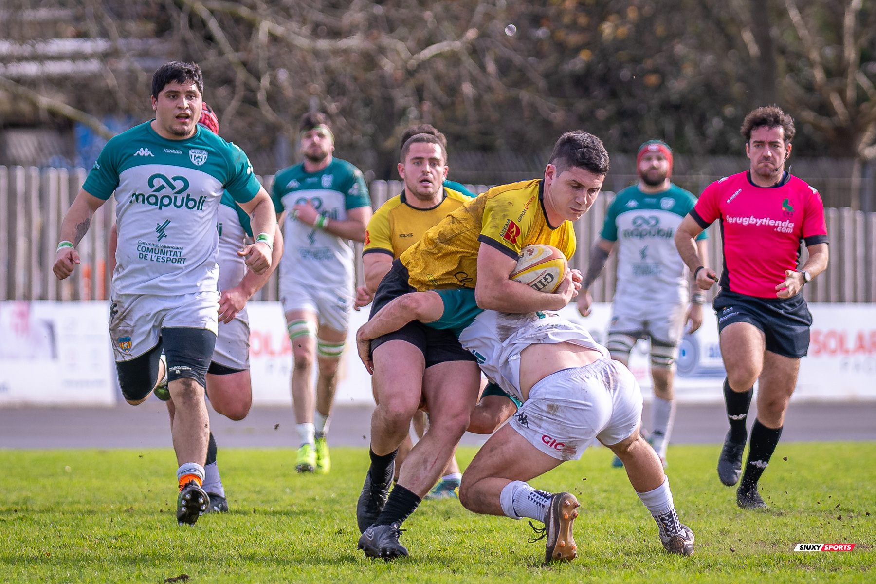 Peio ARRATE ZELAIA - Euken DE IRALA EGUREN -  Getxo Artea Rugby Taldea - Rugby Club Valencia - Rugby - FER 2024 - DHB - Getxo RT (14) vs (16) Valencia RC (#FER24DHBGRTVRC01) Photo by: Fredy Monfoto | Siuxy Sports 2024-01-28