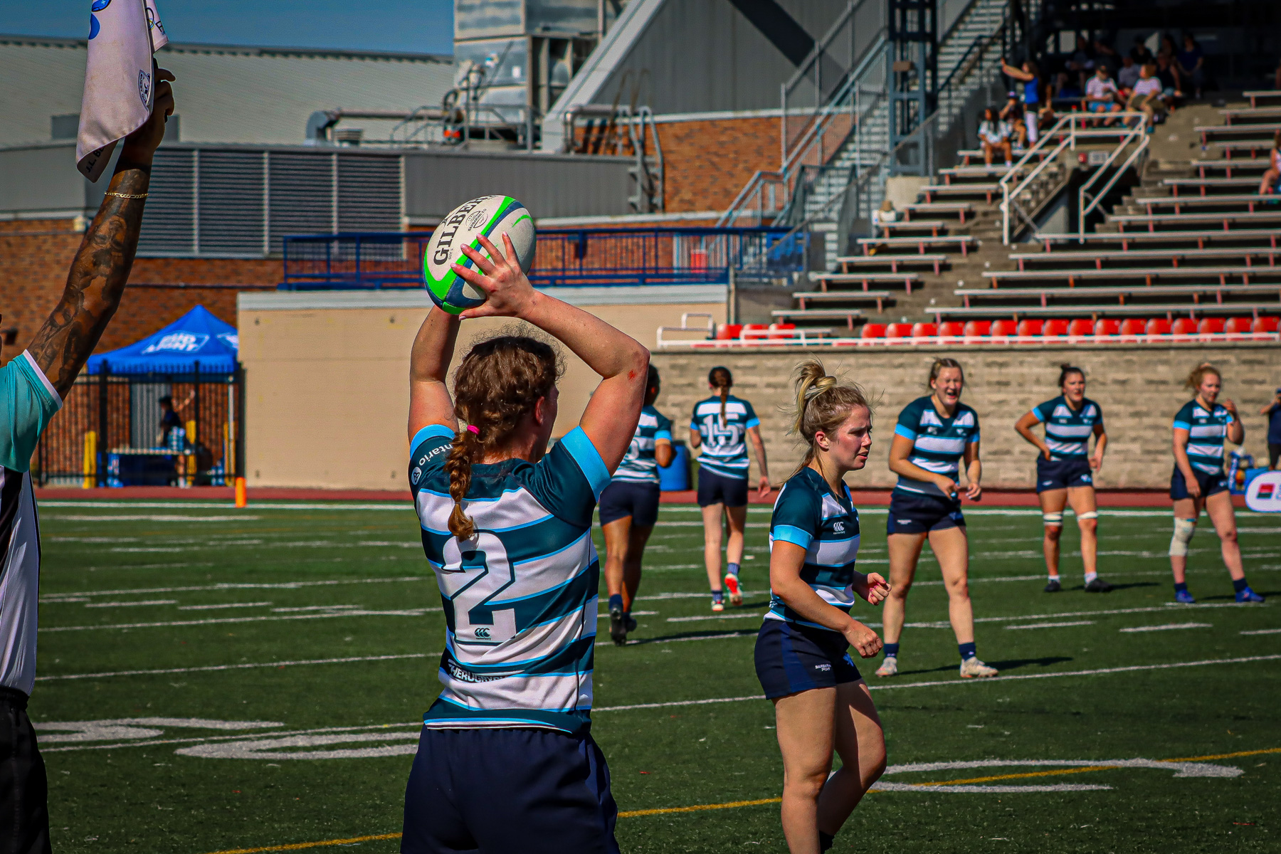  Équipe féminine - Rugby Québec - Ontario Blues (w) - Rugby - QORC-CROQ 2024 - FINALS - QUÉBEC EST (37) VS (13) ONTARIO EST - 1ST POSITION - Reel Mayarts (#QORC24QCEONE16) Photo by: Photo Mayarts | Siuxy Sports 2024-06-01