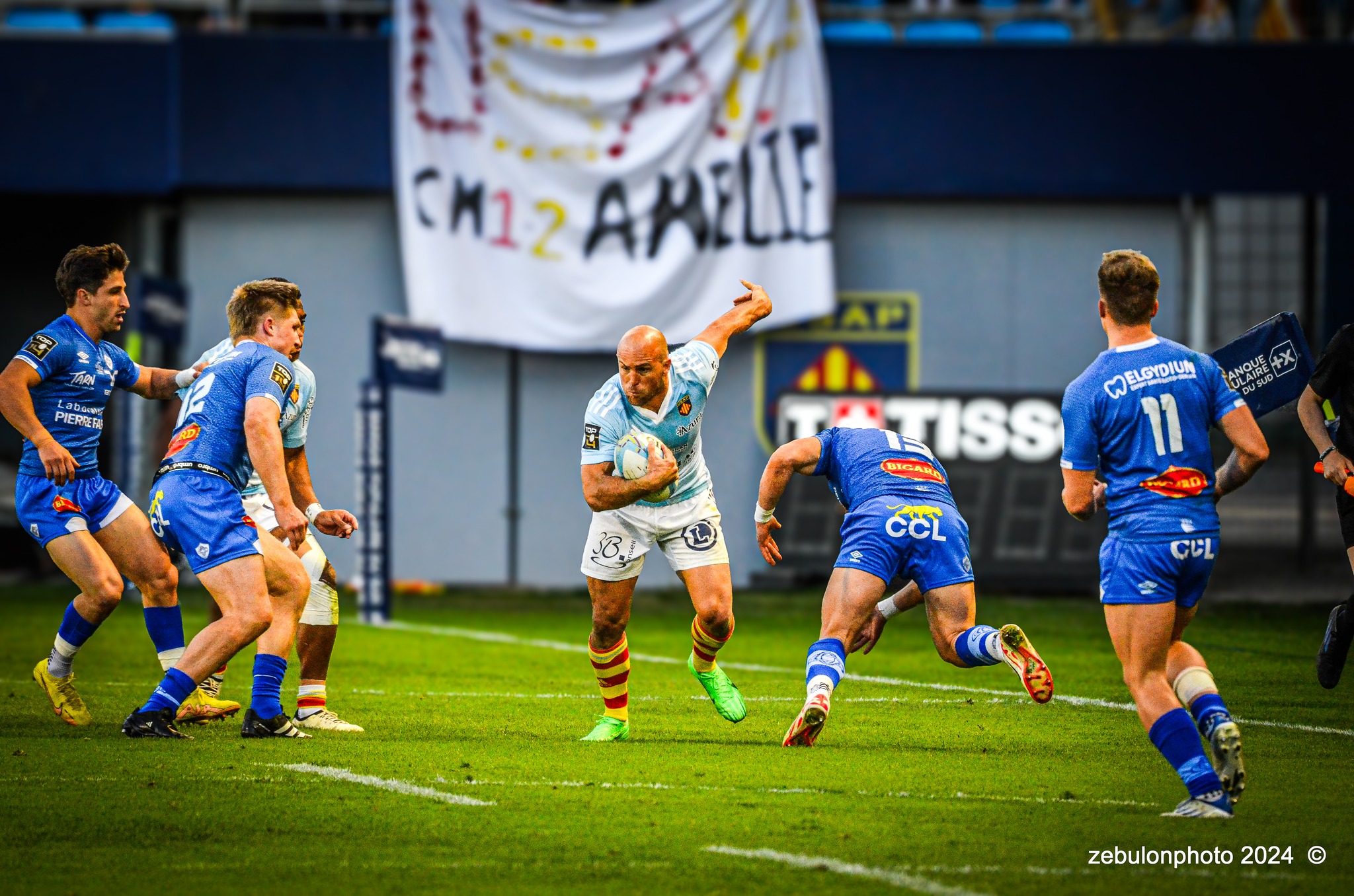  US Arlequins Perpignanais - Castres Olympique - Rugby - FFR 2024 - Top14 - USAP (43) vs (12) Castres  (#FFR24TOPPERCAS03) Photo by: Photo Zebulon | Siuxy Sports 2024-03-30