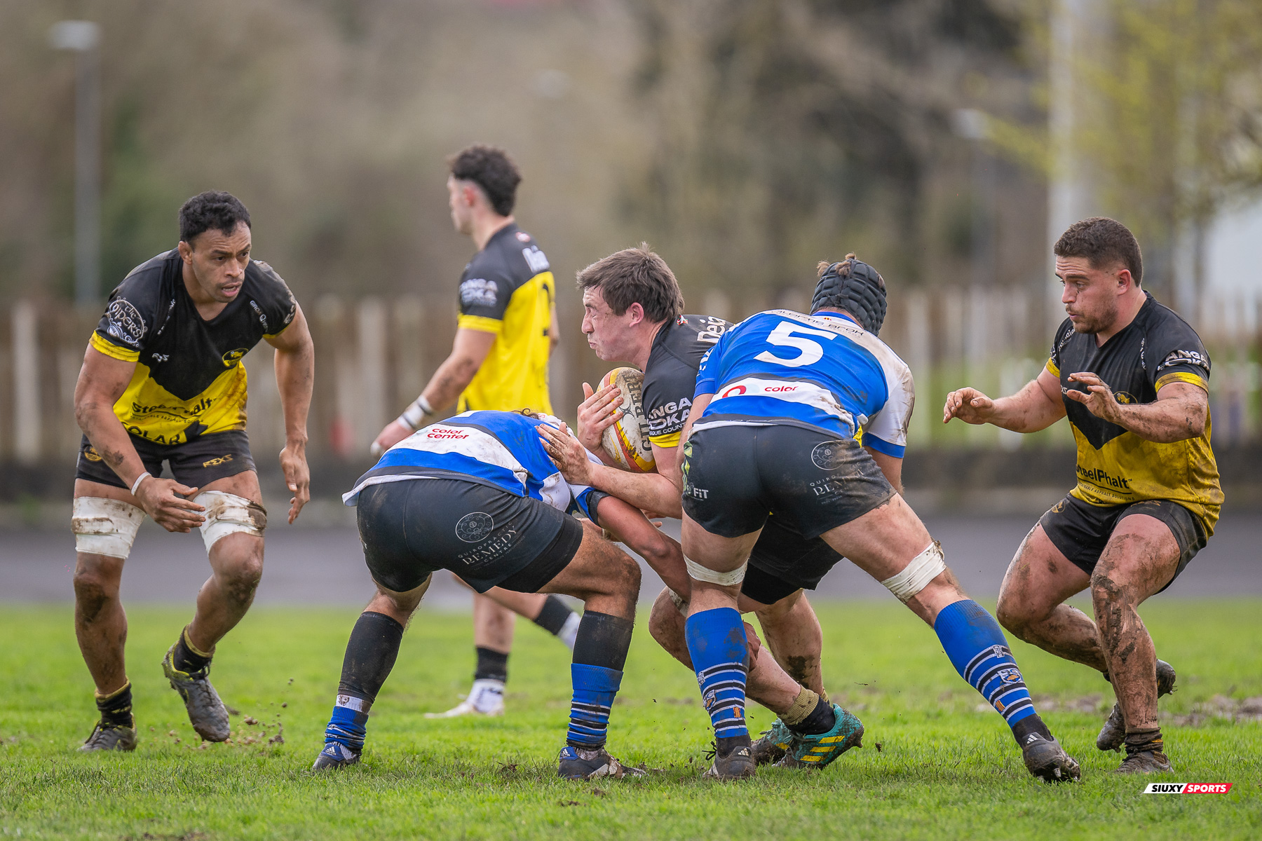 Xabier IRADI PORSET - Anthony MATOTO -  Getxo Artea Rugby Taldea - Club de Rugby Sant Cugat - Rugby - Élite Div Honor B masculina - Getxo (17) vs (5) Sant Cugat (#E24DBMGETSC03) Photo by: Fredy Monfoto | Siuxy Sports 2024-03-03