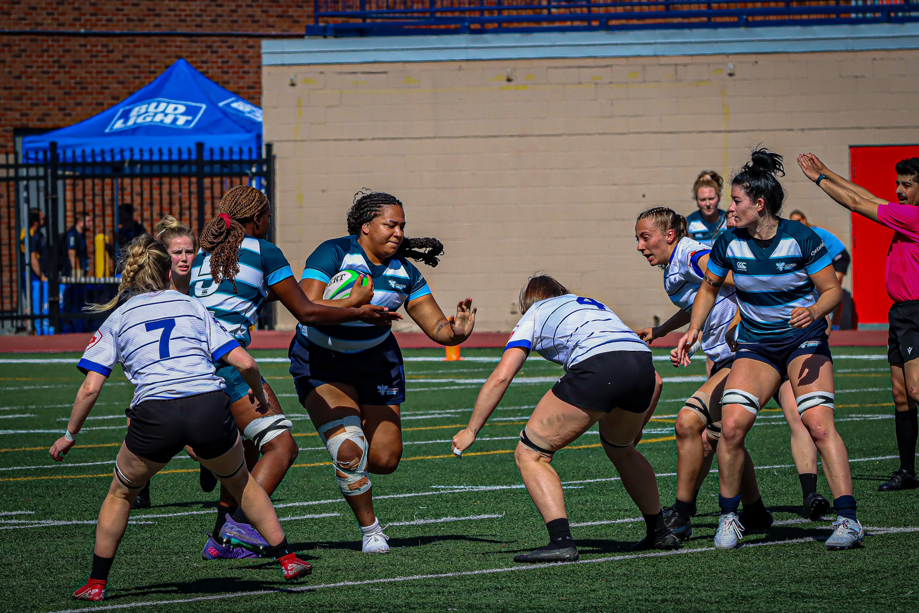  Équipe féminine - Rugby Québec - Ontario Blues (w) - Rugby - QORC-CROQ 2024 - FINALS - QUÉBEC EST (37) VS (13) ONTARIO EST - 1ST POSITION - Reel Mayarts (#QORC24QCEONE16) Photo by: Photo Mayarts | Siuxy Sports 2024-06-01
