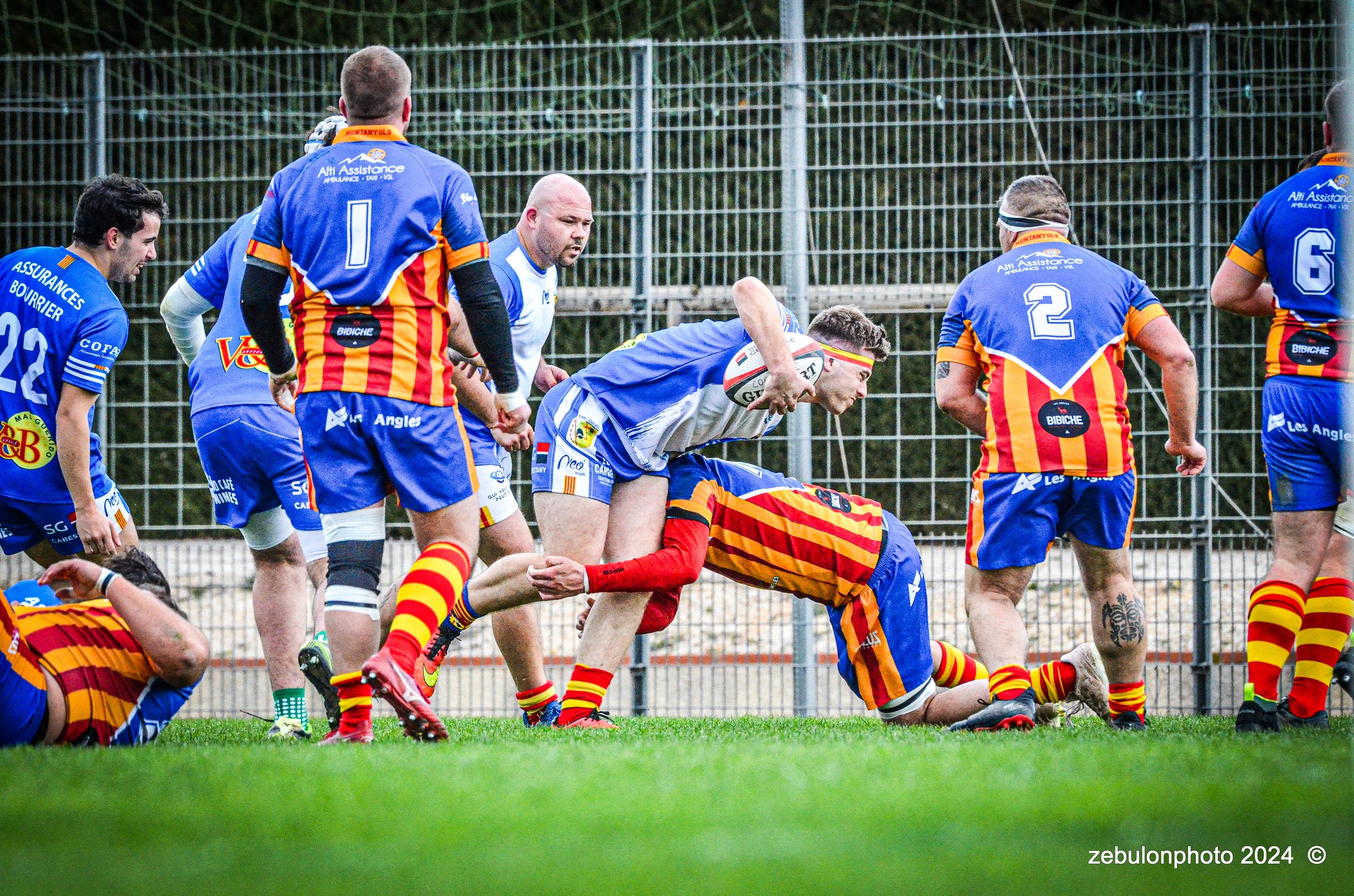  Cabestany Olympique XV - Rugby Athlétique Cerdagne Capcir - Rugby - Ligue Occitanie - Cabestany vs Cerdagne Capcir (#LO24CABRACC01) Photo by: Photo Zebulon | Siuxy Sports 2024-01-27