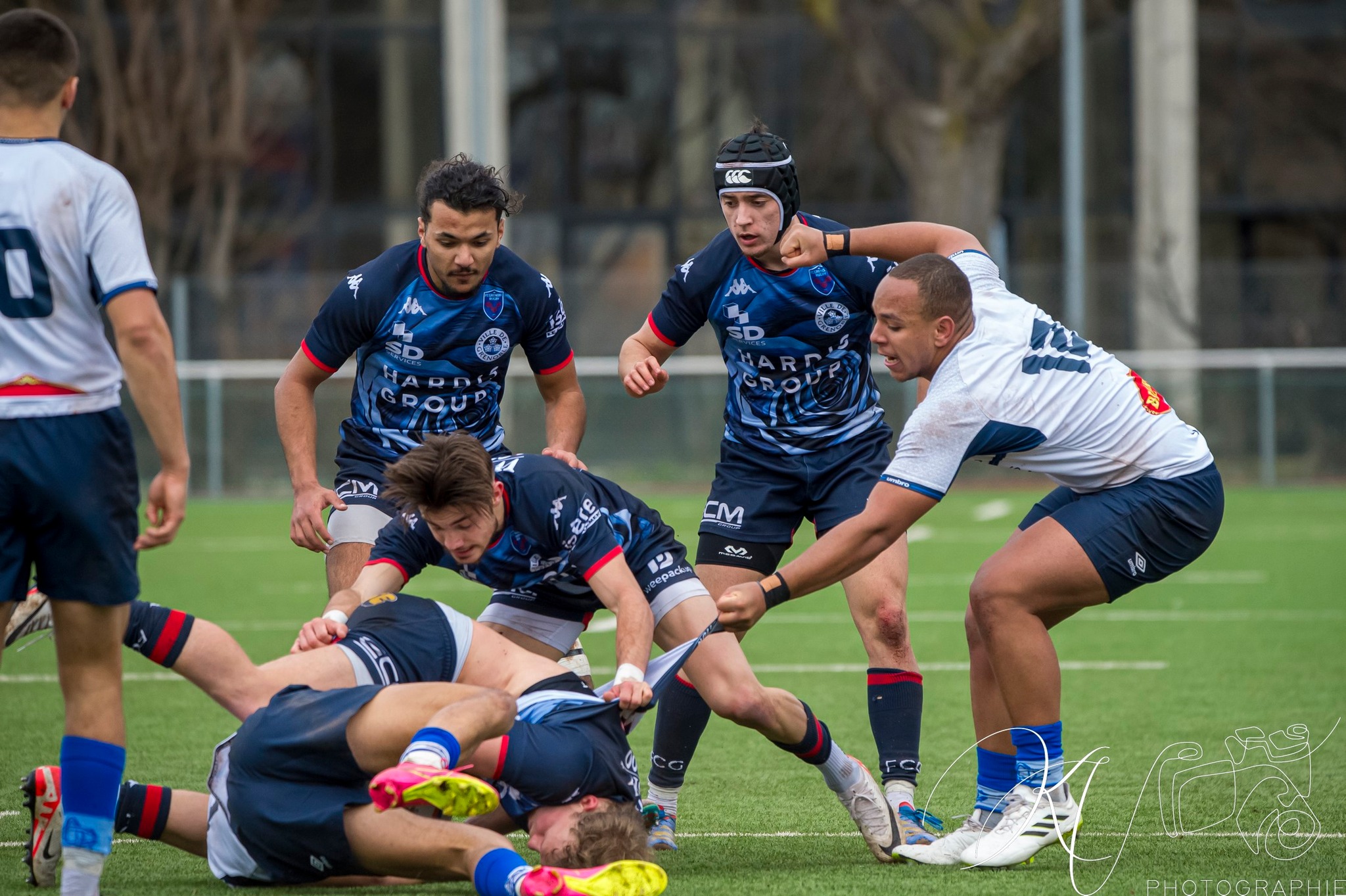 Samuel BIELLE BIARREY - Jibril BOUKANOUCHA -  FC Grenoble Rugby - Castres Olympique - Rugby - 2024 Espoirs - FC Grenoble (53) vs (32) Castres Olympique (#ESP24FCGCAS02) Photo by: Karine Valentin | Siuxy Sports 2024-02-17