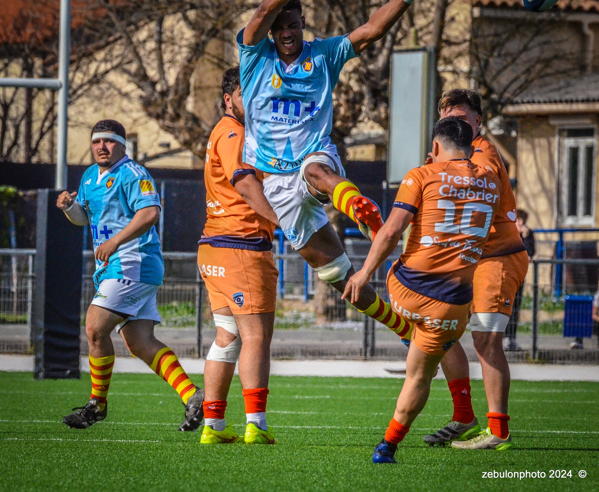  Montpellier Hérault Rugby - US Arlequins Perpignanais - Rugby - 2024 Espoirs - Montpellier (18) vs (7) Perpignan (#ESP24MHRUSAP03) Photo by: Photo Zebulon | Siuxy Sports 2024-03-16