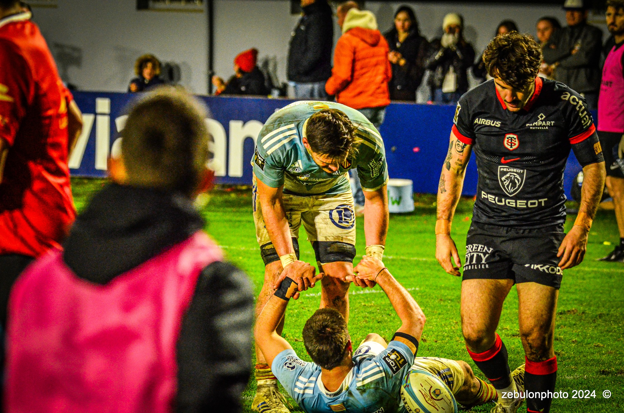  US Arlequins Perpignanais - RC Toulonnais - Rugby - TOP 14 - Perpignan (27) vs (17) RC Toulonnais (#TOP1424USAPRCT03) Photo by: Photo Zebulon | Siuxy Sports 2024-03-09