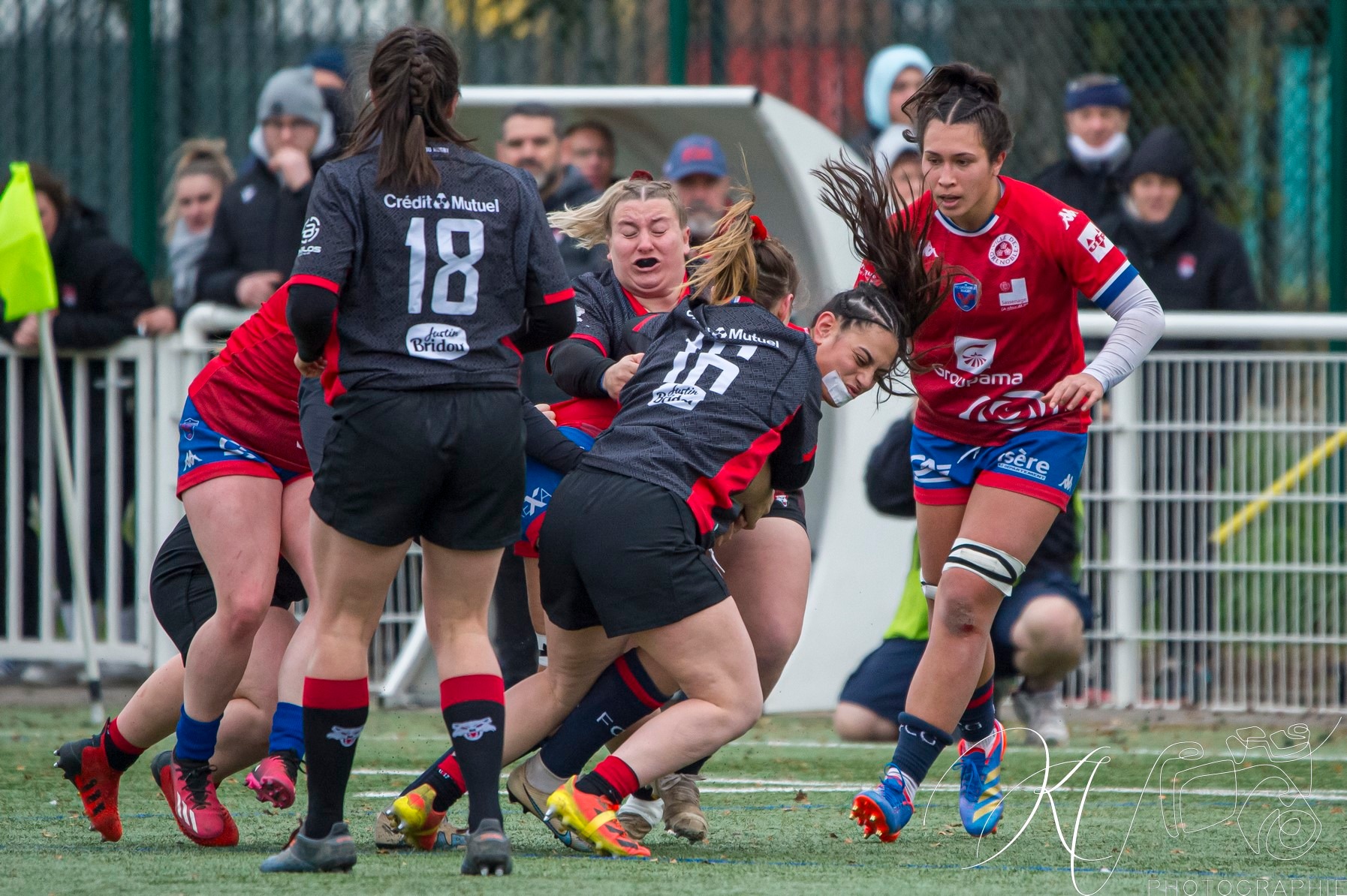  Lyon Olympique Universitaire - FC Grenoble Rugby - Rugby - Elite 1 2023 - Lyon O.U. (39) vs (14) FC Grenoble (#EL124LOUFCG02) Photo by: Karine Valentin | Siuxy Sports 2024-02-24