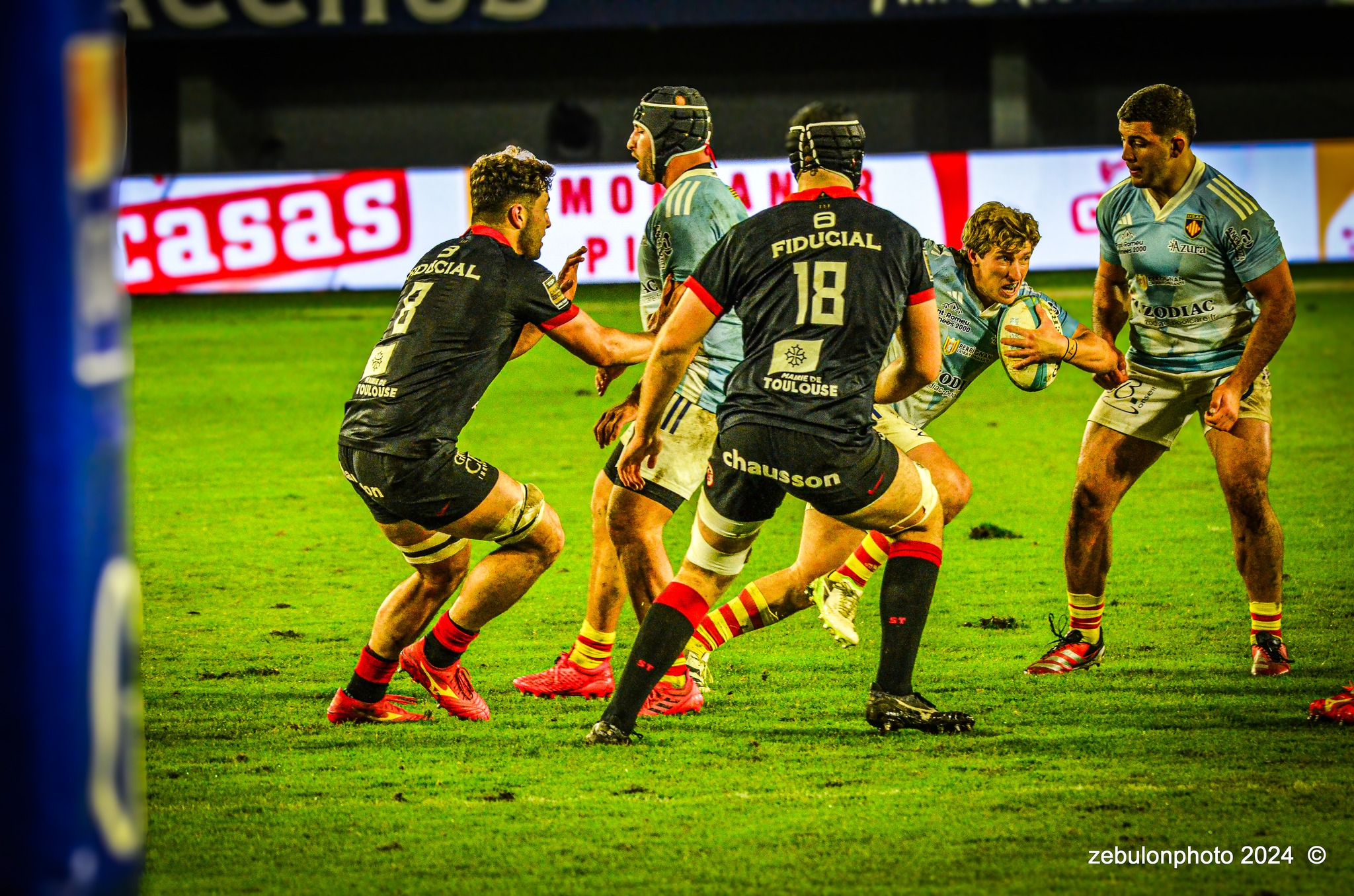  US Arlequins Perpignanais - RC Toulonnais - Rugby - TOP 14 - Perpignan (27) vs (17) RC Toulonnais (#TOP1424USAPRCT03) Photo by: Photo Zebulon | Siuxy Sports 2024-03-09