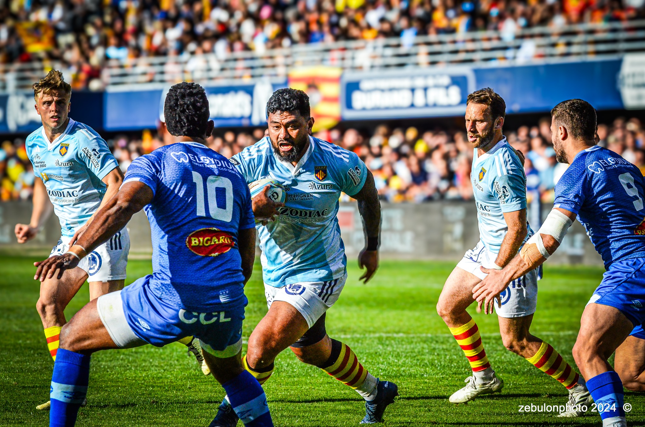  US Arlequins Perpignanais - Castres Olympique - Rugby - FFR 2024 - Top14 - USAP (43) vs (12) Castres  (#FFR24TOPPERCAS03) Photo by: Photo Zebulon | Siuxy Sports 2024-03-30
