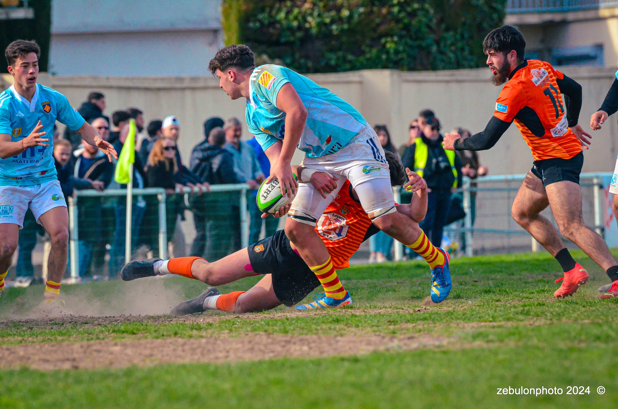  Racing Club Narbonnais - US Arlequins Perpignanais - Rugby - Espoirs - Narbonne vs USAP (#ESP24RCNUSAP02) Photo by: Photo Zebulon | Siuxy Sports 2024-02-17