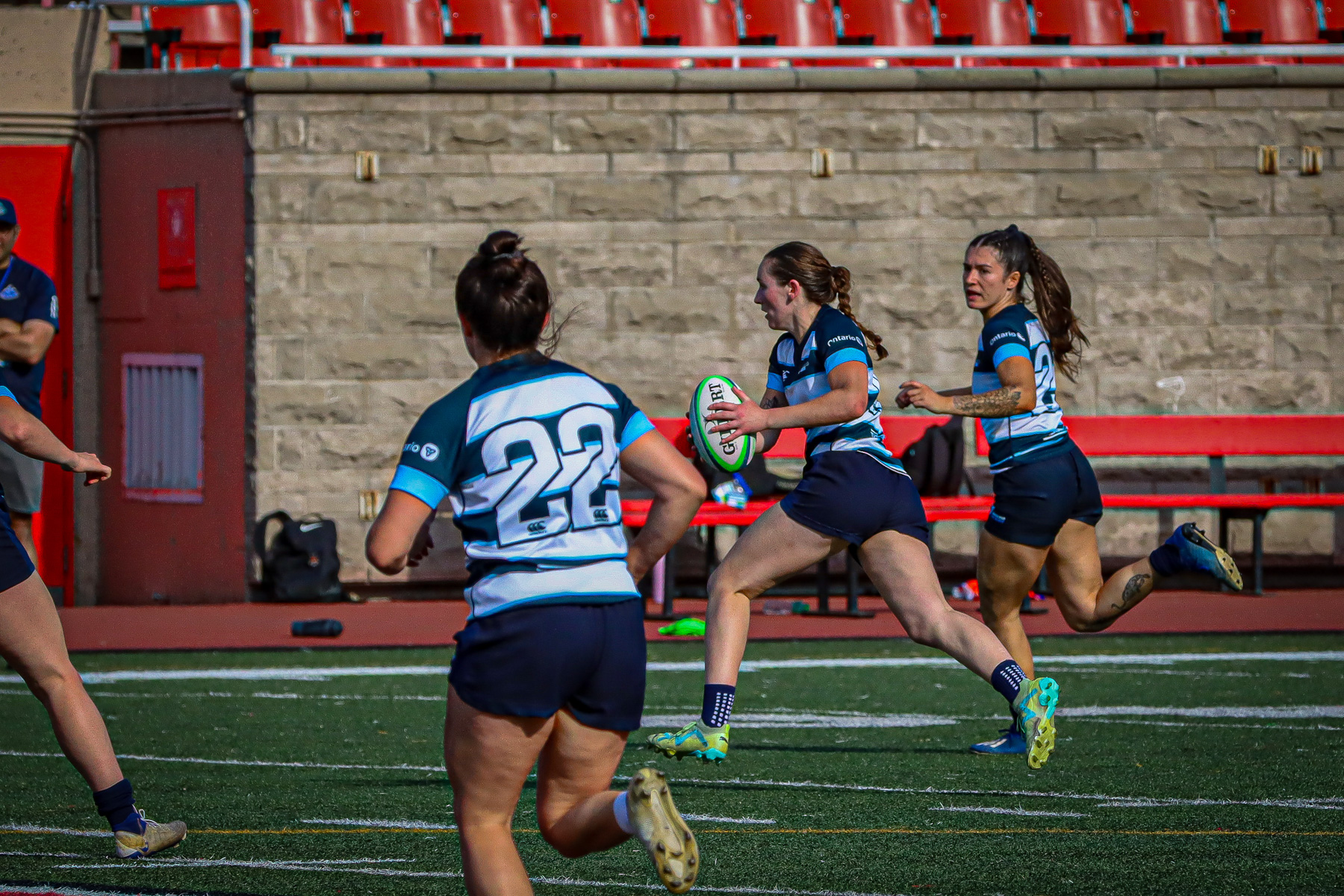  Équipe féminine - Rugby Québec - Ontario Blues (w) - Rugby - QORC-CROQ 2024 - FINALS - QUÉBEC EST (37) VS (13) ONTARIO EST - 1ST POSITION - Reel Mayarts (#QORC24QCEONE16) Photo by: Photo Mayarts | Siuxy Sports 2024-06-01