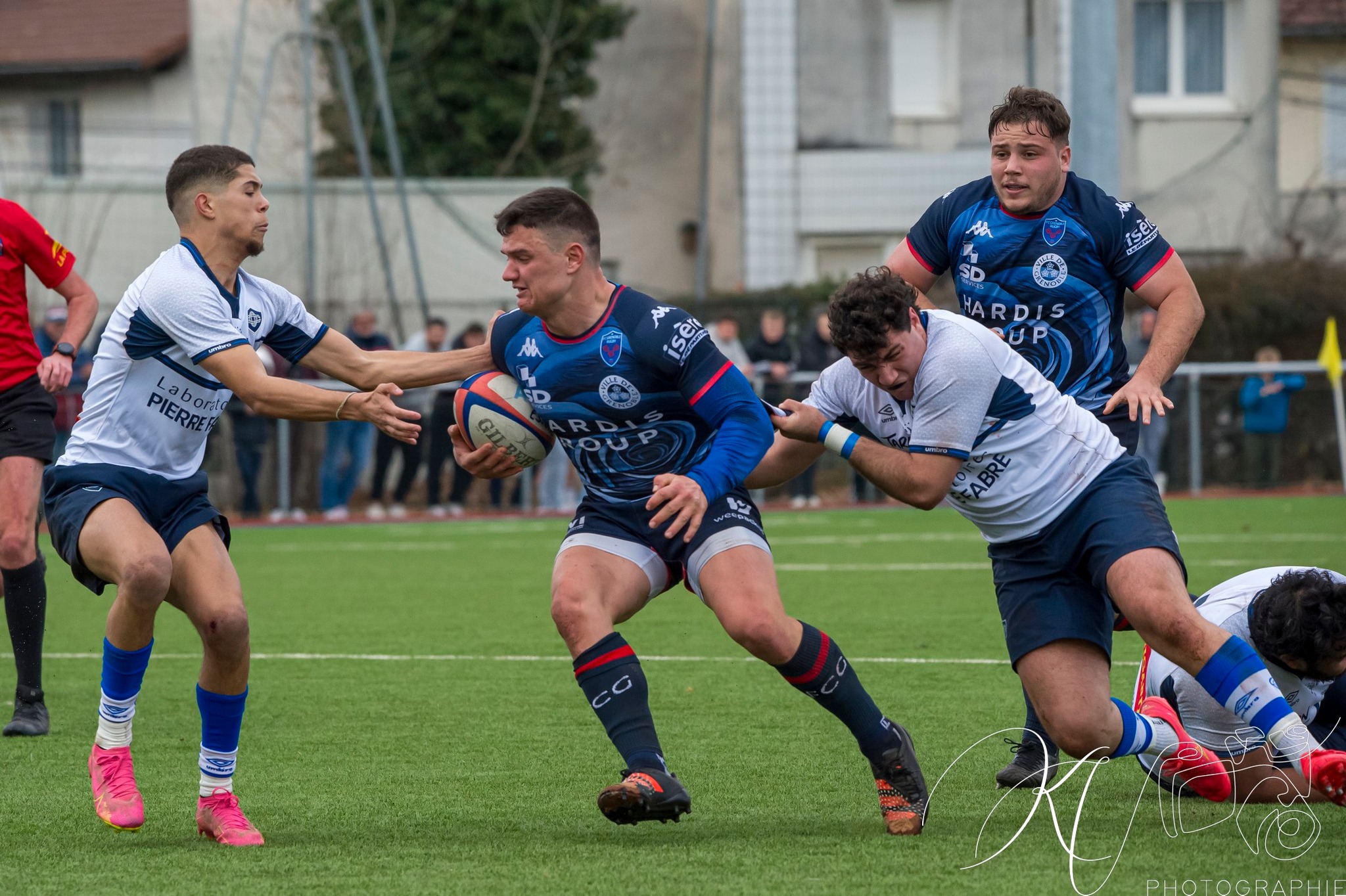 Kélian BOISSIER - Theo LAVOINE -  FC Grenoble Rugby - Castres Olympique - Rugby - 2024 Espoirs - FC Grenoble (53) vs (32) Castres Olympique (#ESP24FCGCAS02) Photo by: Karine Valentin | Siuxy Sports 2024-02-17