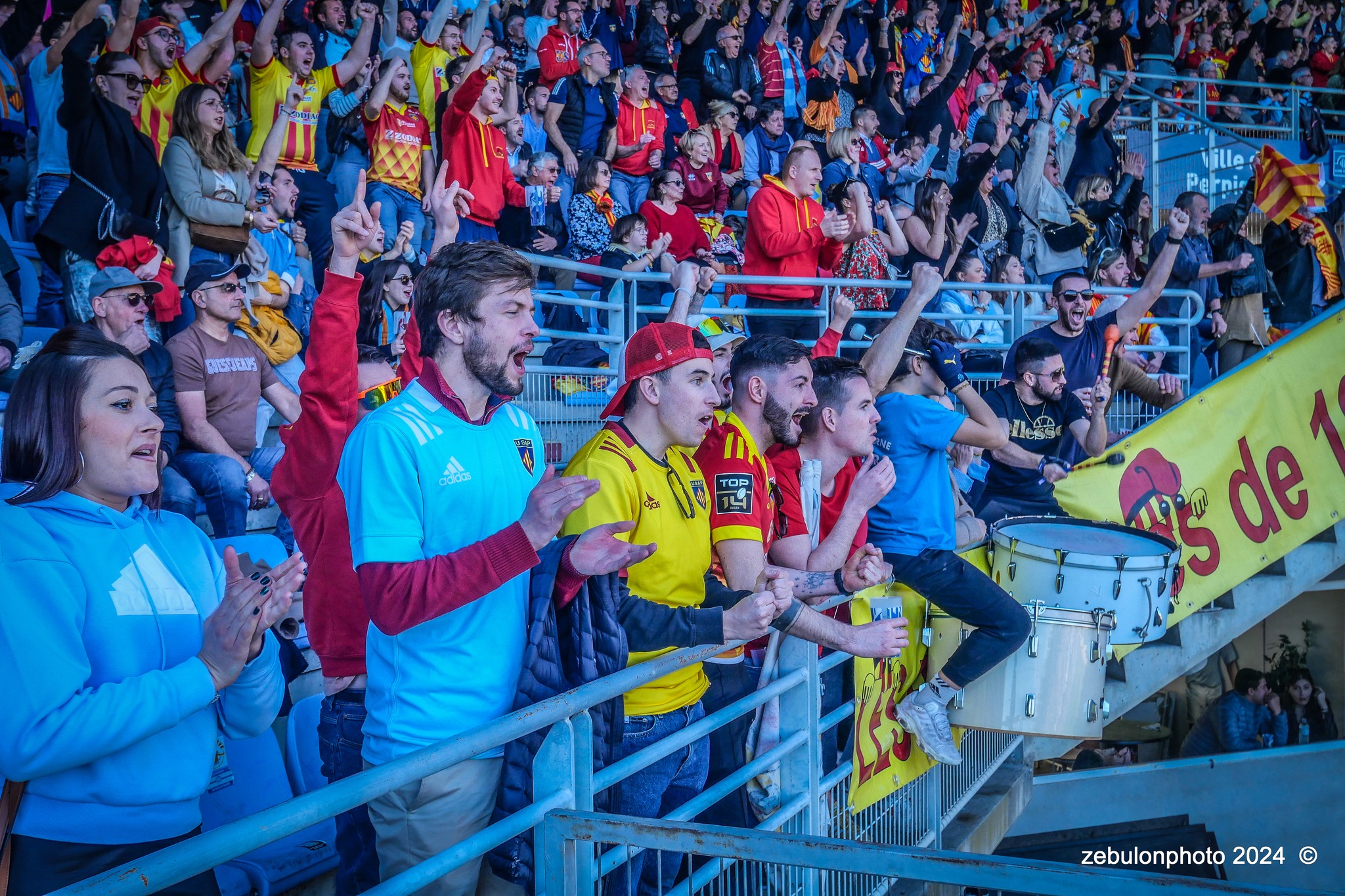  US Arlequins Perpignanais - Racing 92 - Rugby - TOP 14 - Perpignan (26) vs (5) Racing 92 (#TOP1424USAPR9202) Photo by: Photo Zebulon | Siuxy Sports 2024-02-03