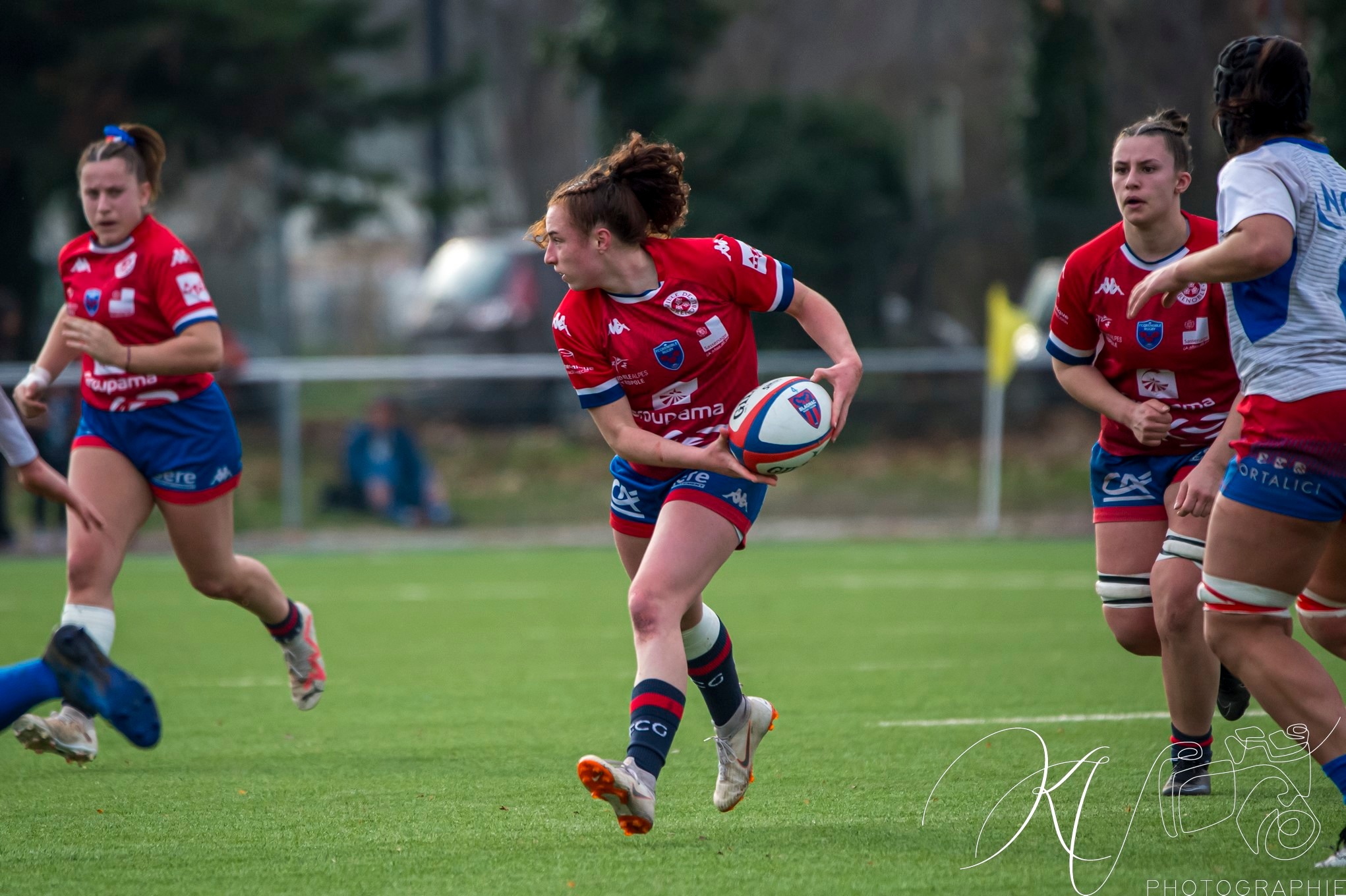 Charlotte SUILLEROT - Florine THIRON -  FC Grenoble Rugby - Blagnac - Rugby - 2024 Élite 1 Féminine - FC Grenoble Amazones (18)  vs (13) Blagnac (#E1G24FCGBLA02) Photo by: Karine Valentin | Siuxy Sports 2024-02-18