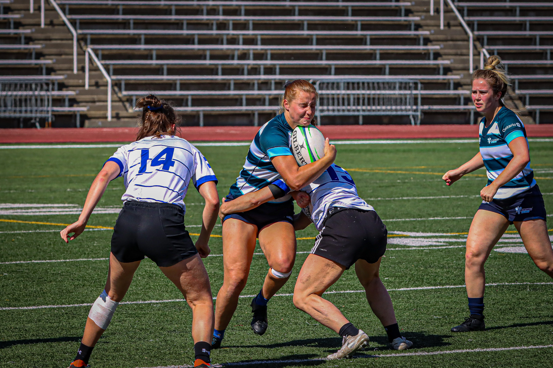  Équipe féminine - Rugby Québec - Ontario Blues (w) - Rugby - QORC-CROQ 2024 - FINALS - QUÉBEC EST (37) VS (13) ONTARIO EST - 1ST POSITION - Reel Mayarts (#QORC24QCEONE16) Photo by: Photo Mayarts | Siuxy Sports 2024-06-01
