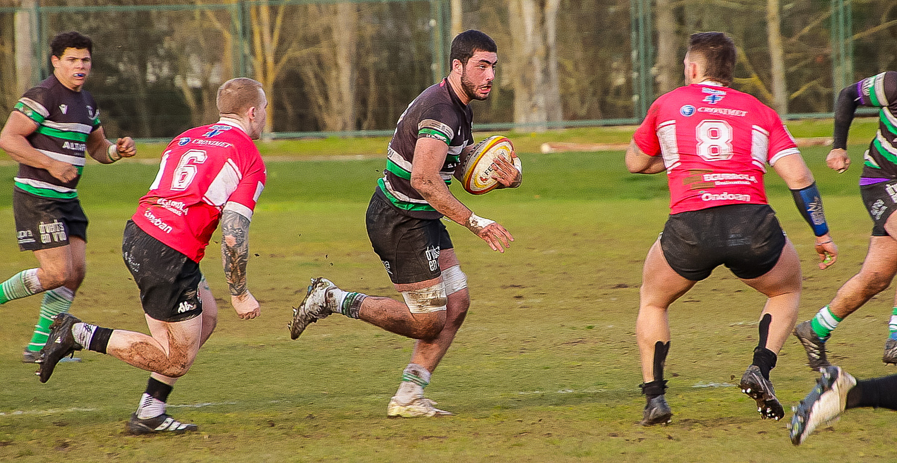 Federico Alejandro BORDIGONI - Cosme PLAZA MORENO - Keegan WEINTRAUD -  La Única Rugby Taldea - Gernika Rugby Taldea - Rugby - FER 2024 - DHB - La Unica RT (10) vs (31) Gernika RT (#FER24DHBUNIGER03) Photo by:  | Siuxy Sports 2024-03-09