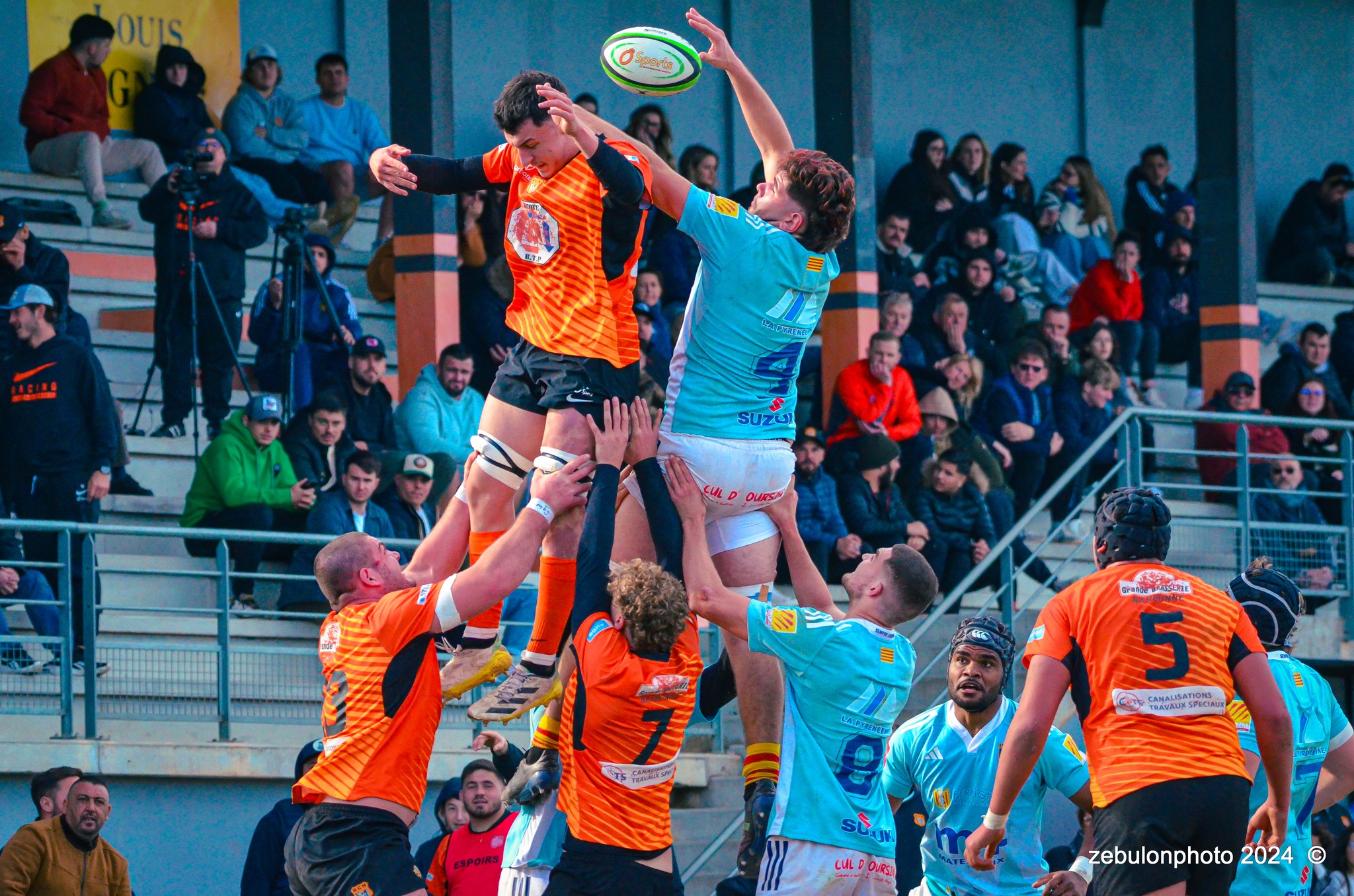  Racing Club Narbonnais - US Arlequins Perpignanais - Rugby - Espoirs - Narbonne vs USAP (#ESP24RCNUSAP02) Photo by: Photo Zebulon | Siuxy Sports 2024-02-17