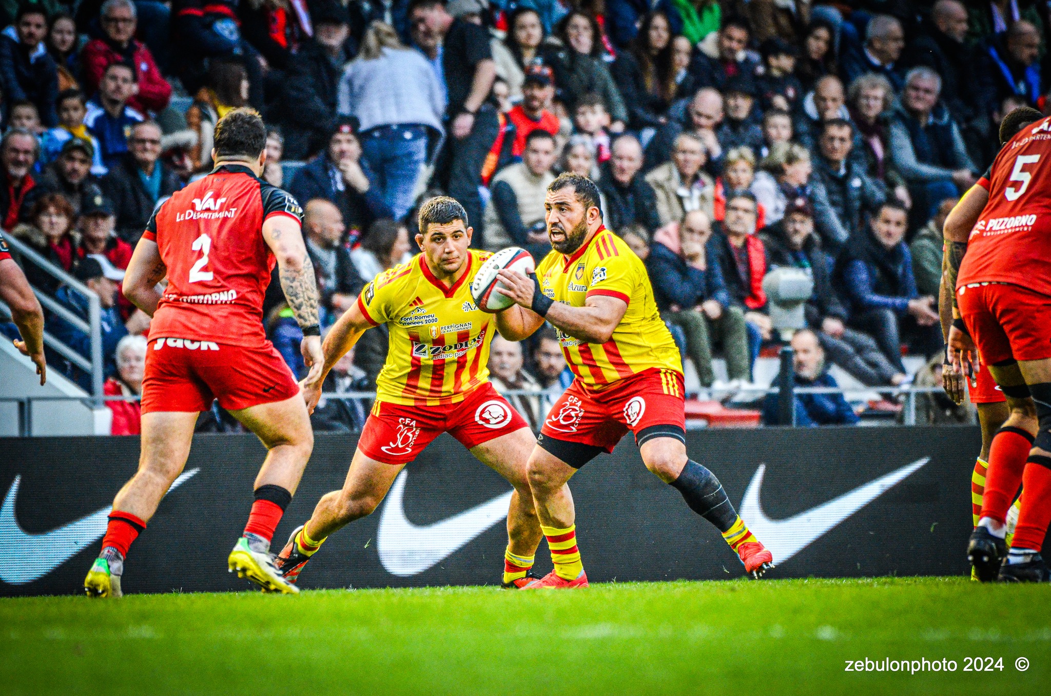 RC Toulonnais - US Arlequins Perpignanais - Rugby - TOP 14 - Toulon (44) vs (22) Perpignan (#TOP1424RCTUSAP03) Photo by: Photo Zebulon | Siuxy Sports 2024-03-02